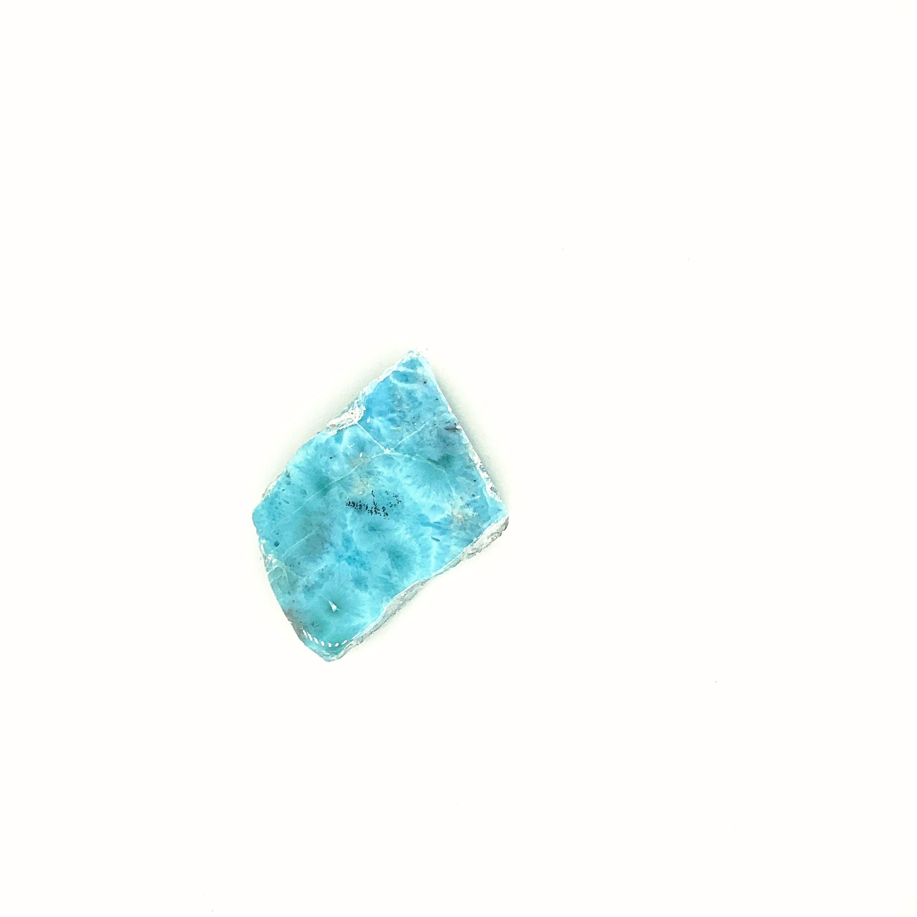 Larimar Raw  gemstone Slab