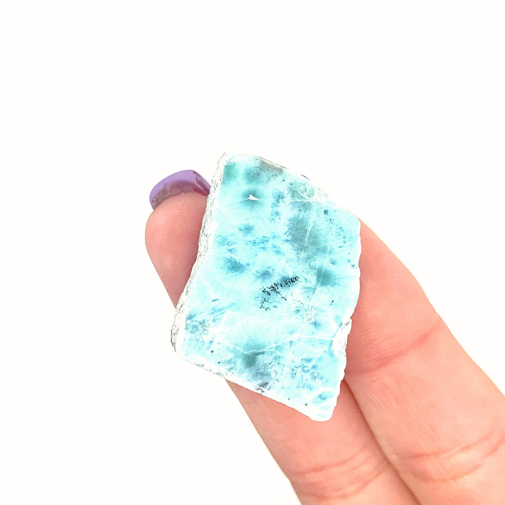 Larimar Raw  gemstone Slab