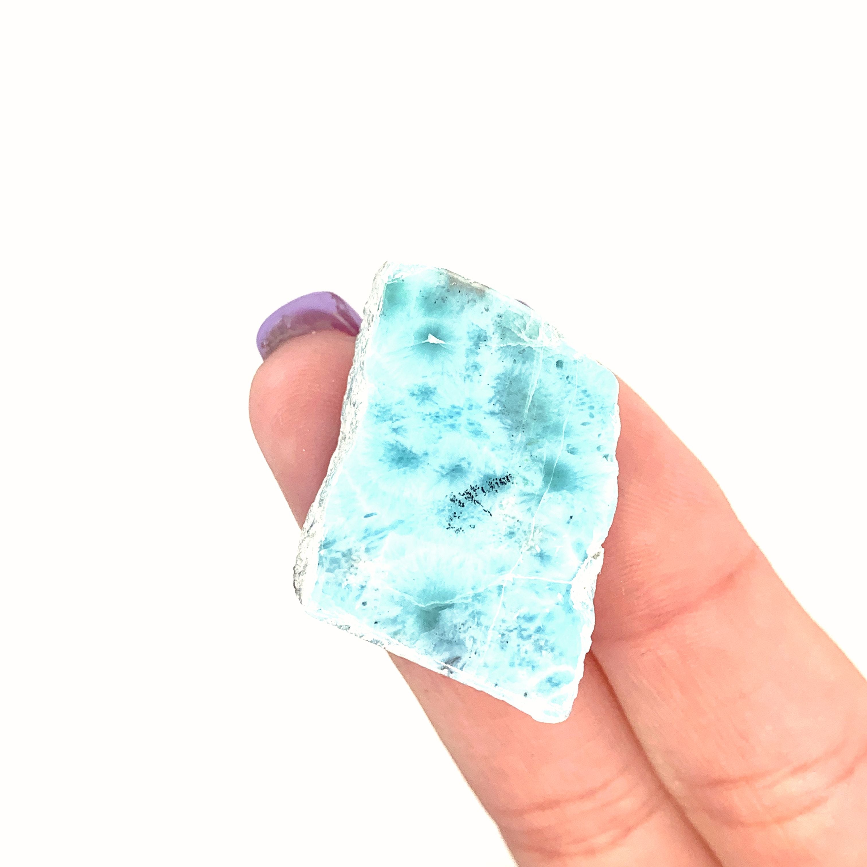 Larimar Raw  gemstone Slab