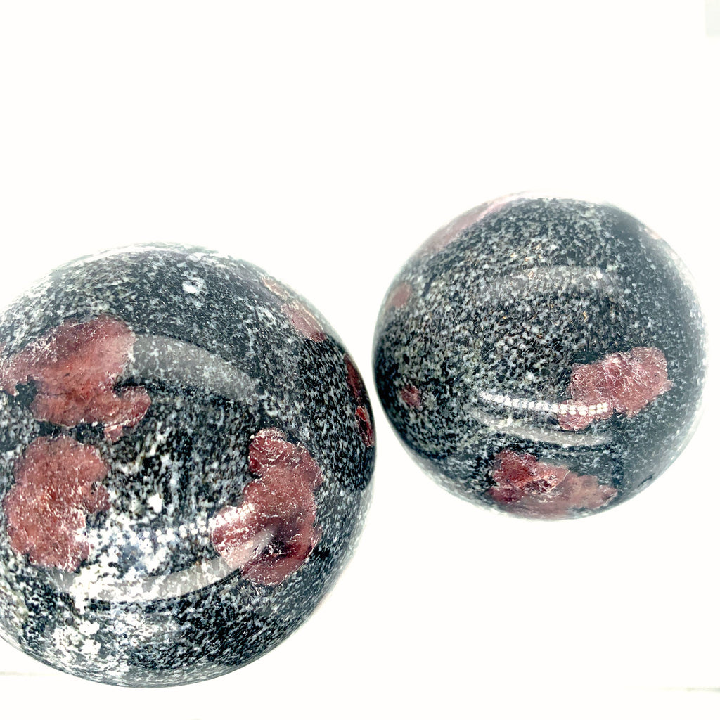 Red Spinel in Matrix Gemstone Sphere