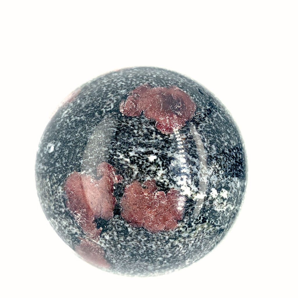Red Spinel in Matrix Gemstone Sphere