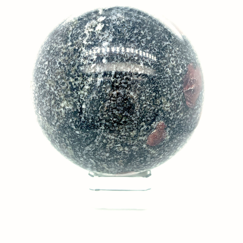 Red Spinel in Matrix Gemstone Sphere