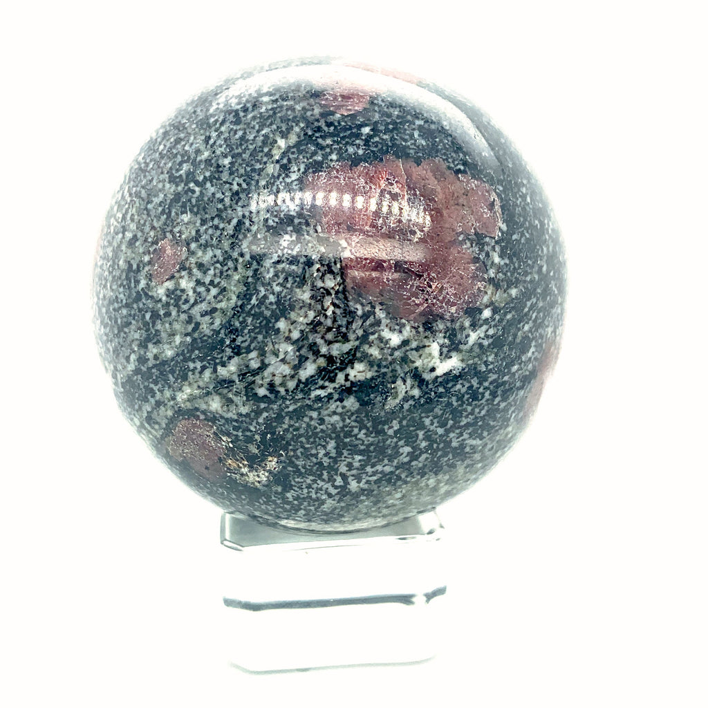 Red Spinel in Matrix Gemstone Sphere