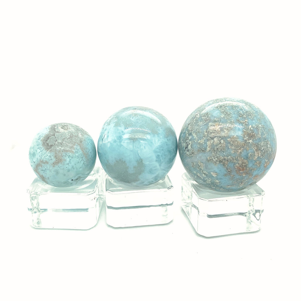 Larimar Gemstone Spheres