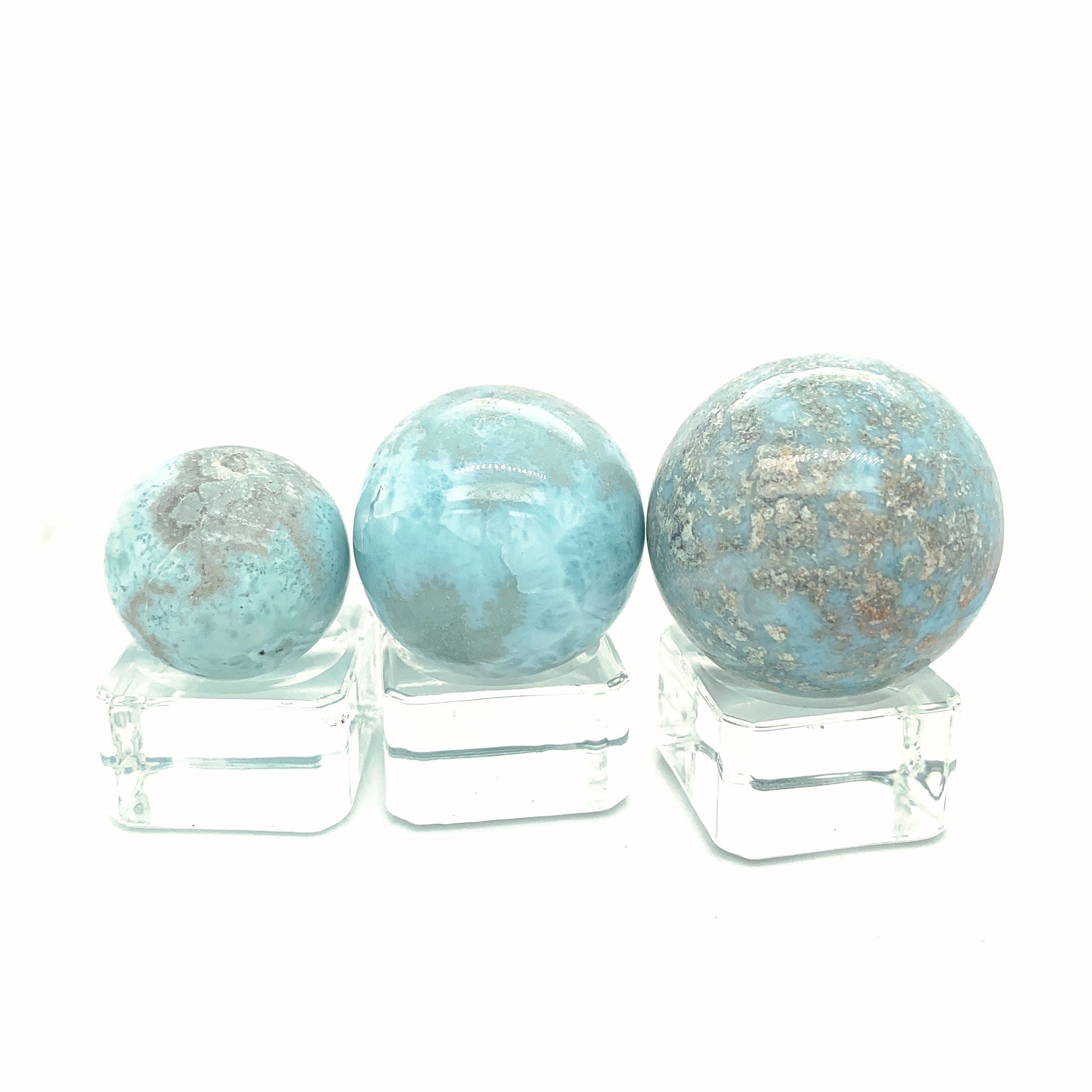 Larimar Gemstone Spheres