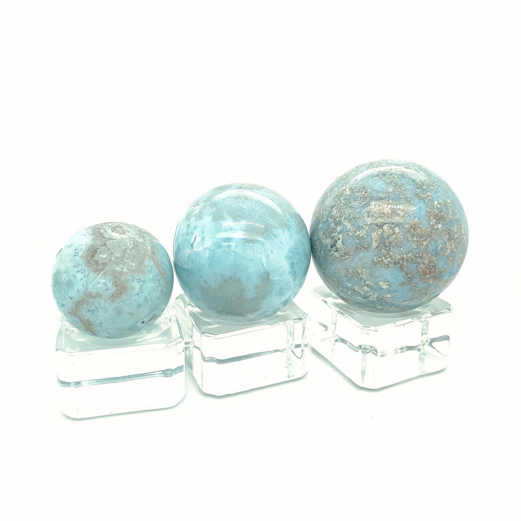 Larimar Gemstone Spheres