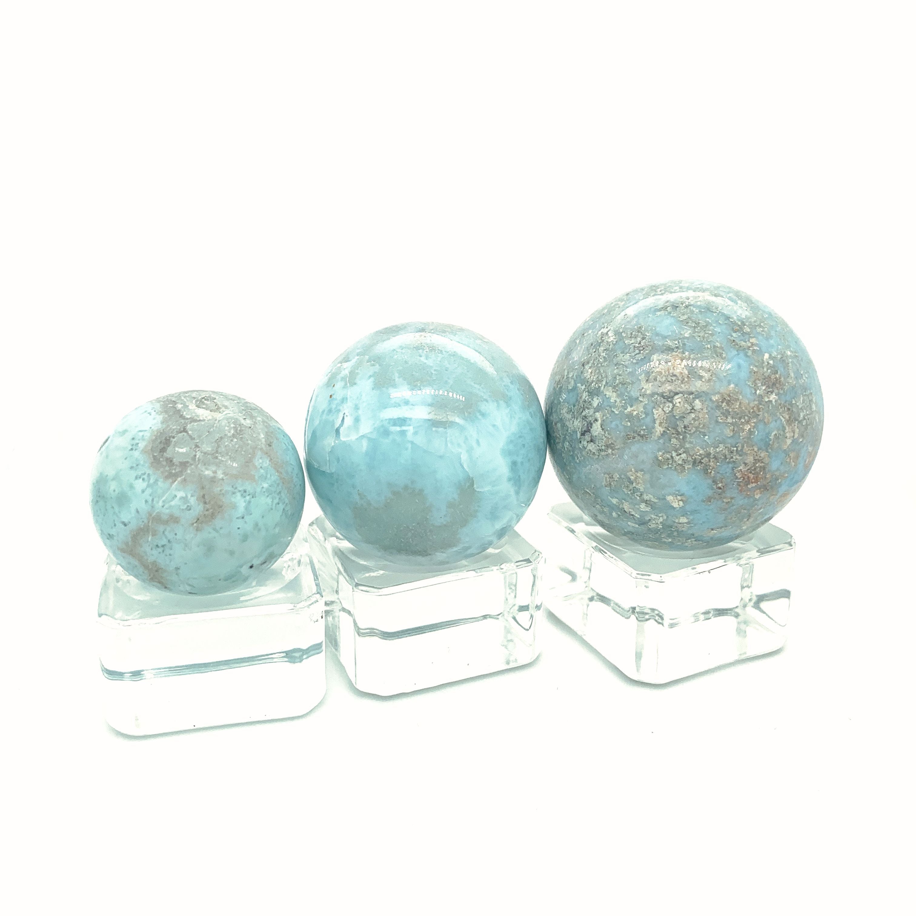 Larimar Gemstone Spheres