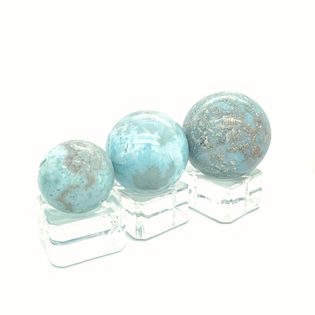 Larimar Gemstone Spheres