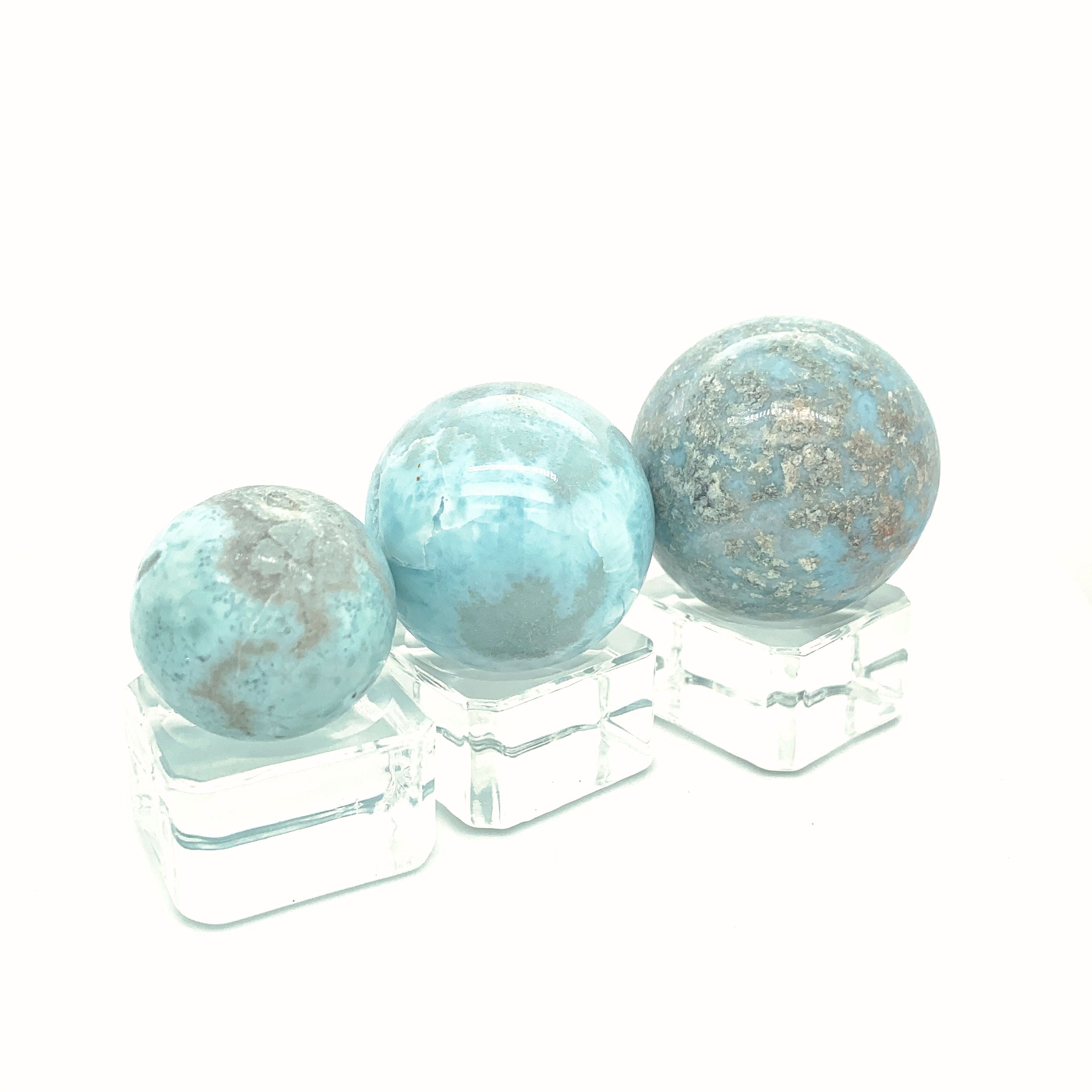 Larimar Gemstone Spheres