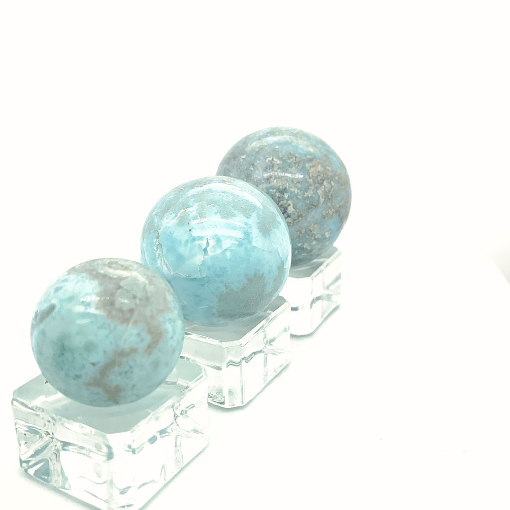 Larimar Gemstone Spheres