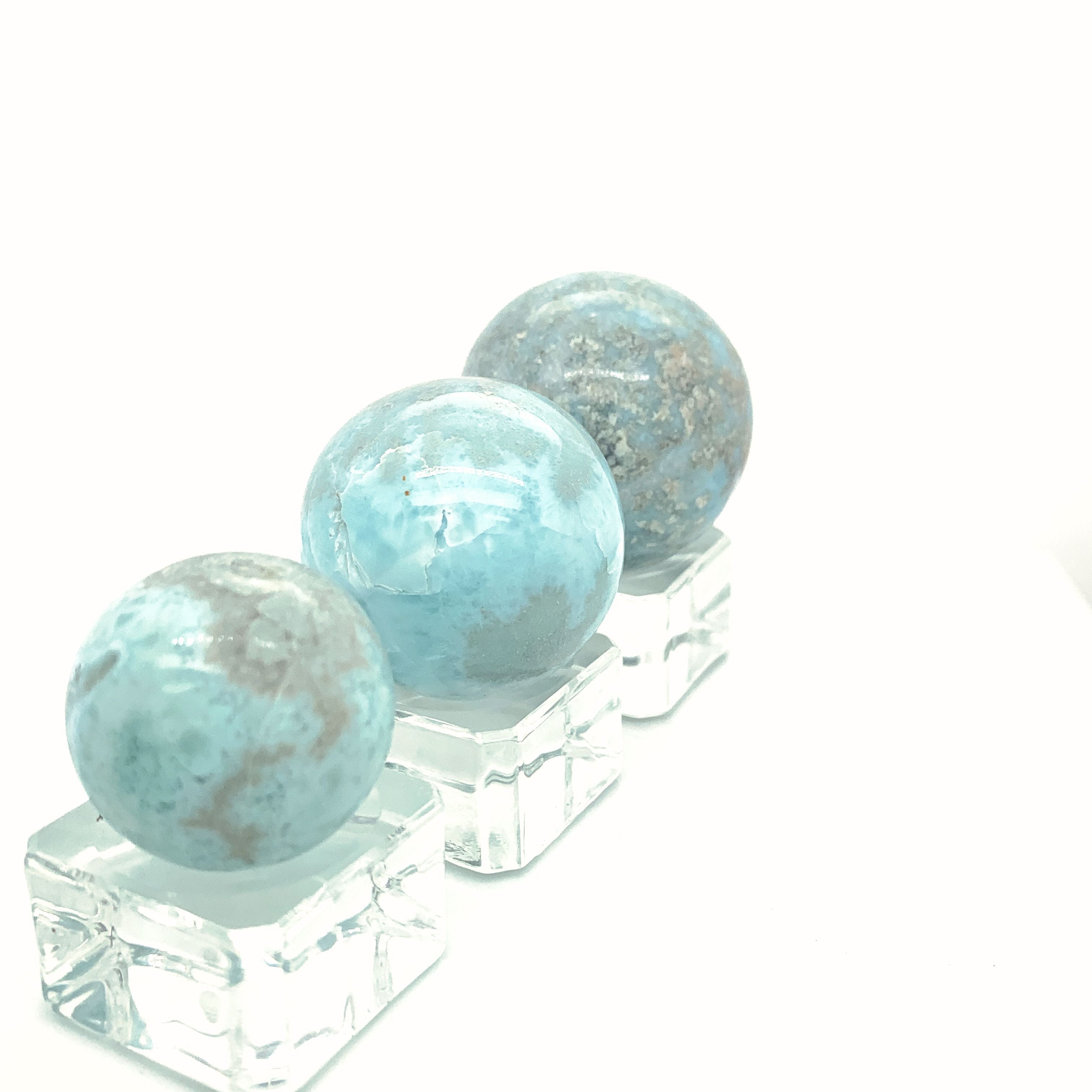 Larimar Gemstone Spheres