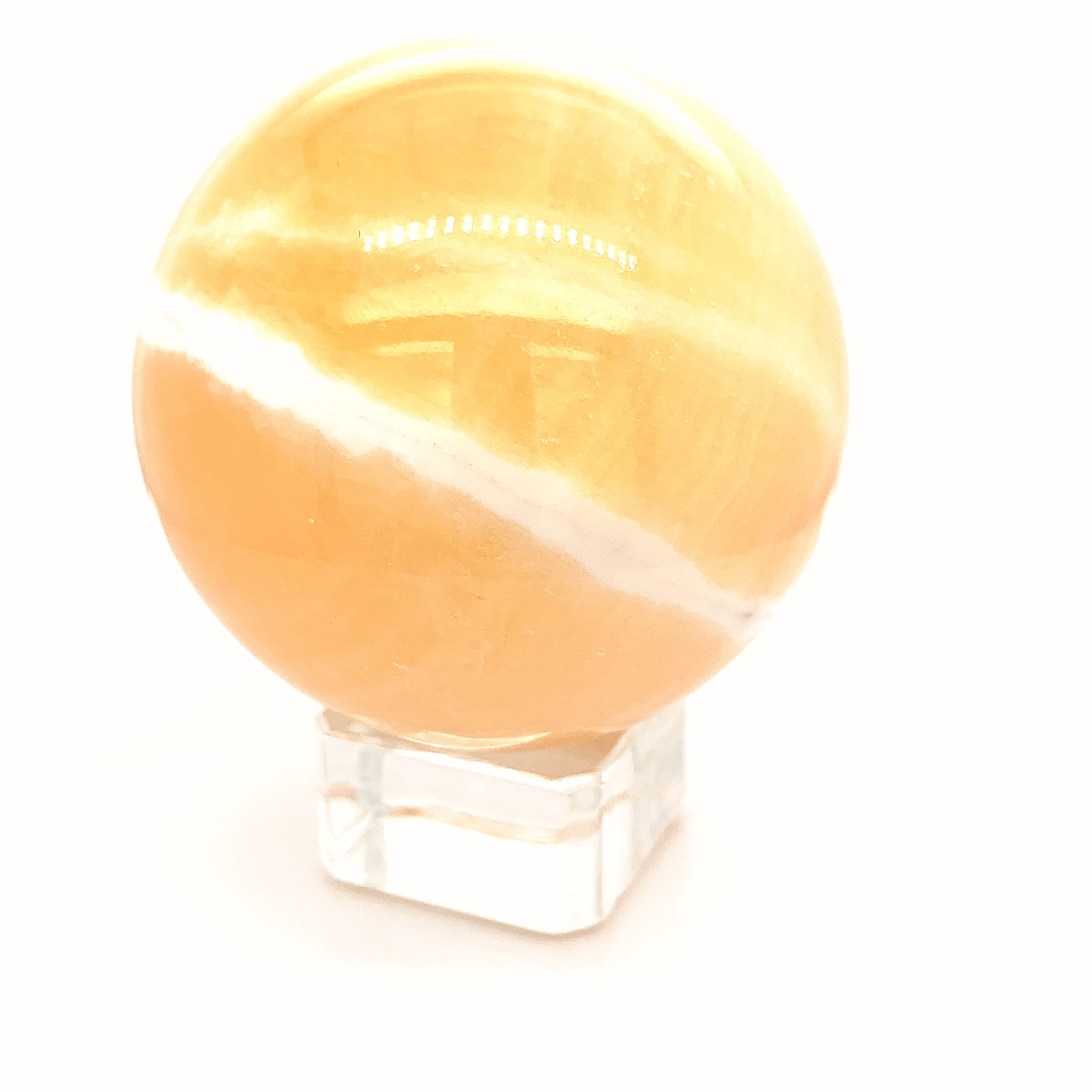 Orange Calcite Gemstone Sphere