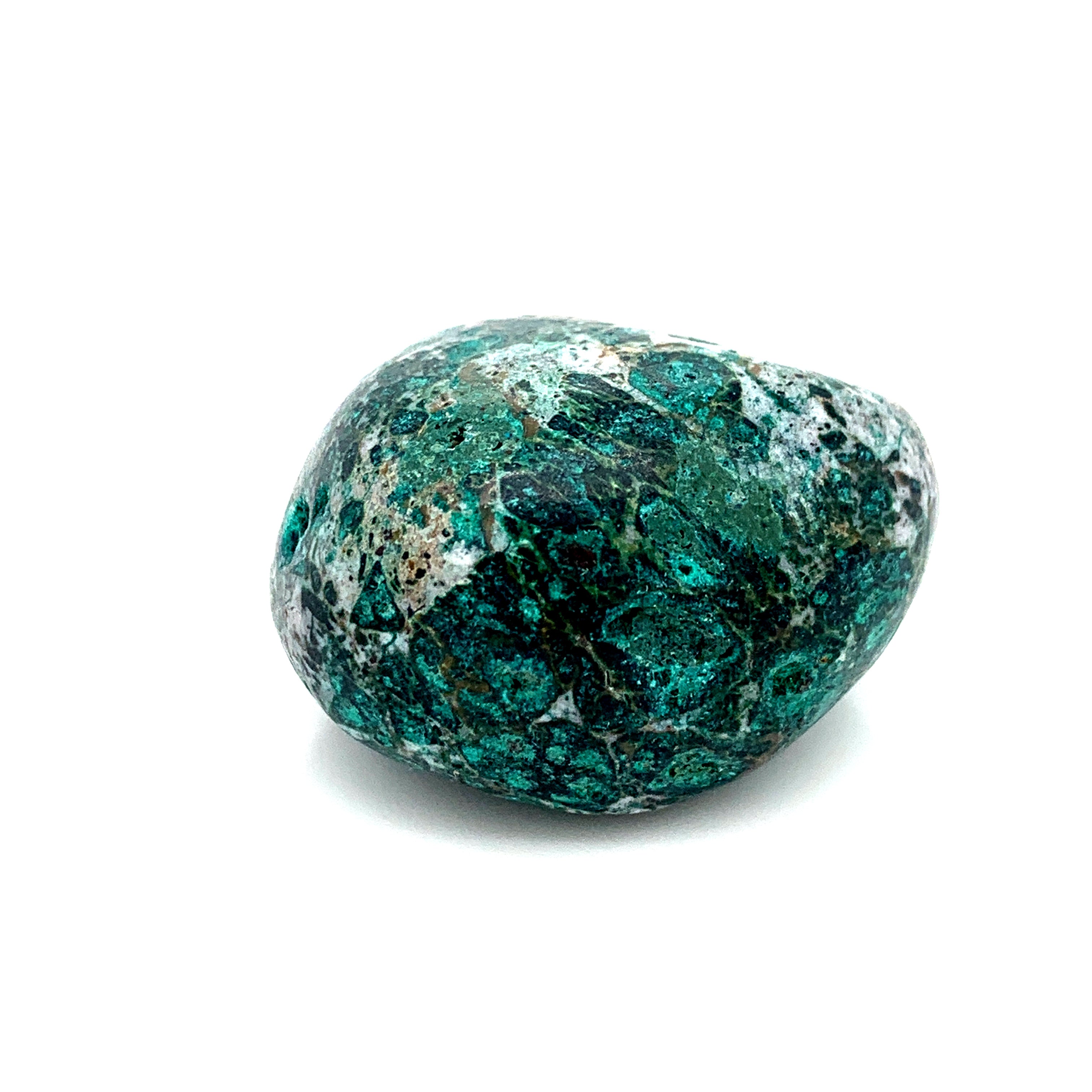 Chrysocolla tumbled gemstone