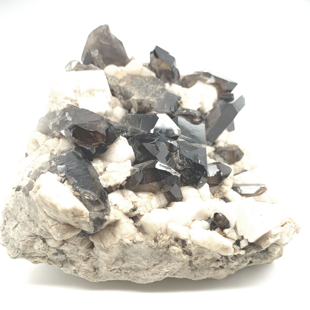 Smoky Quartz with Orthoclase - Gemstone Collector's Piece