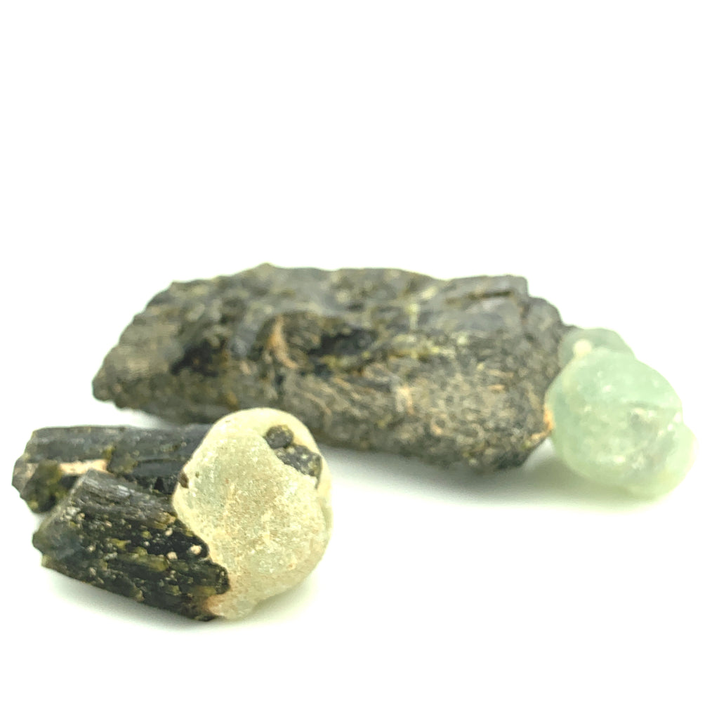 Epidote with Prehnite Raw Gemstones