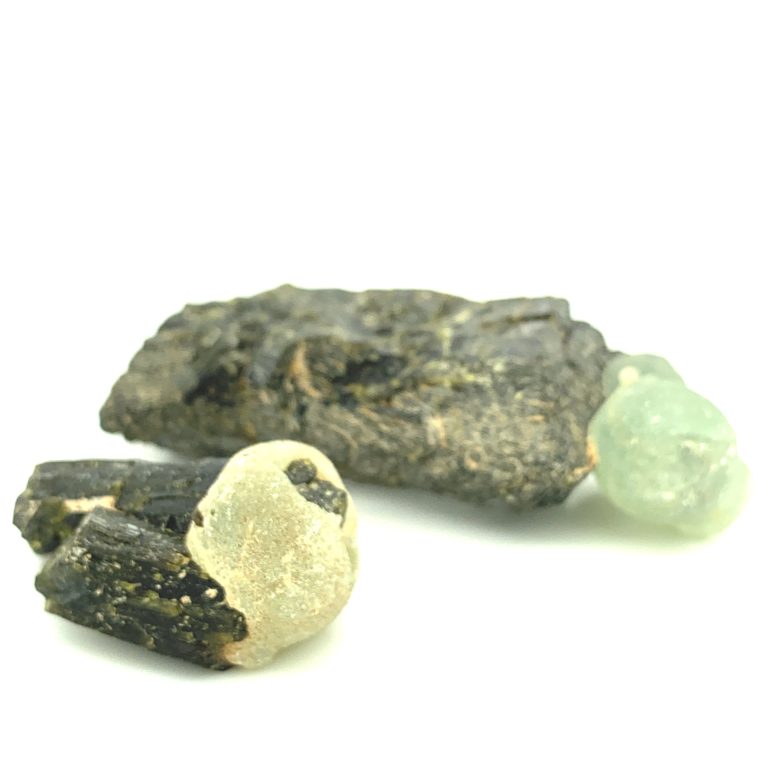 Epidote with Prehnite Raw Gemstones