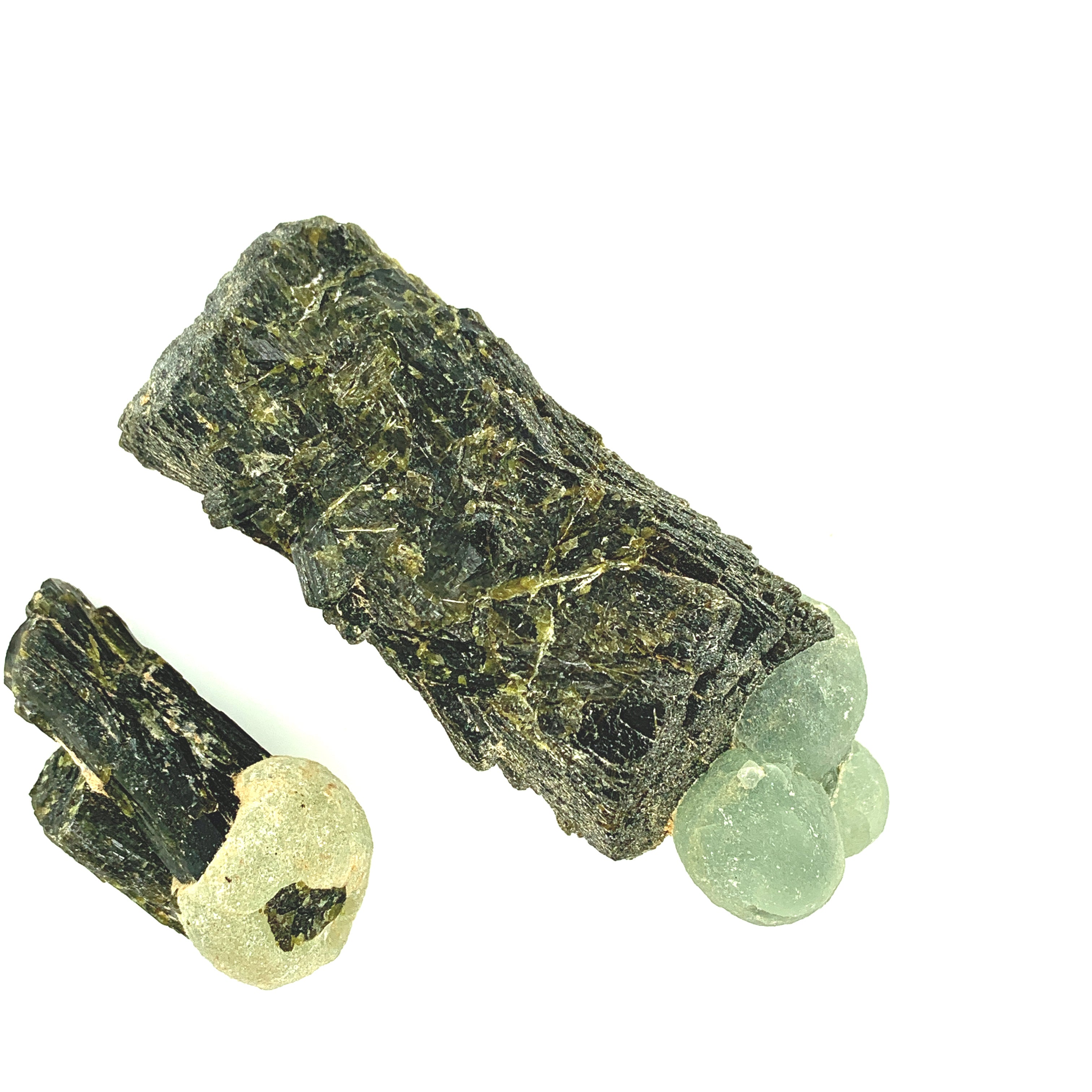 Epidote with Prehnite Raw Gemstones