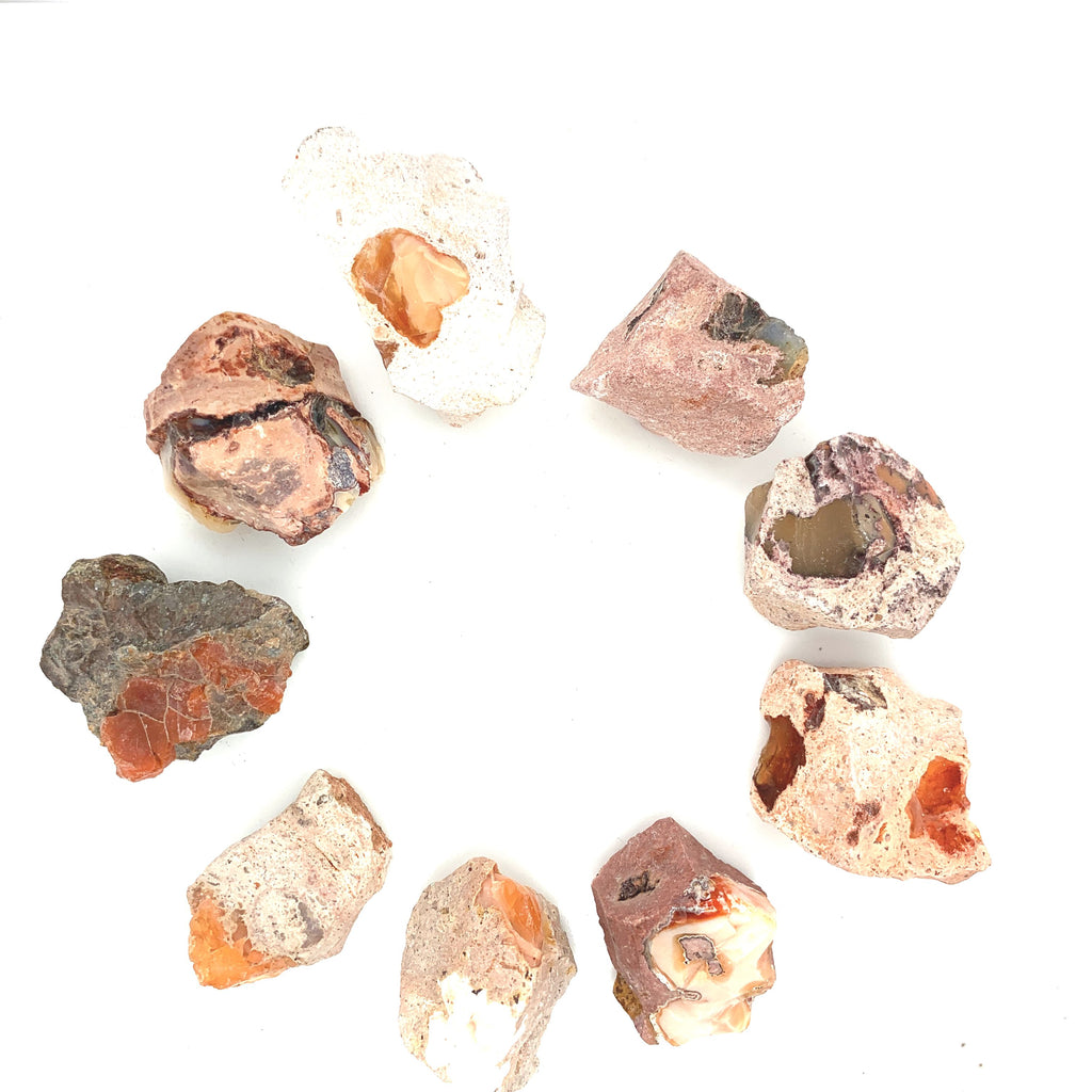 Fire Opal Raw Gemstones (Mexico), gemstone