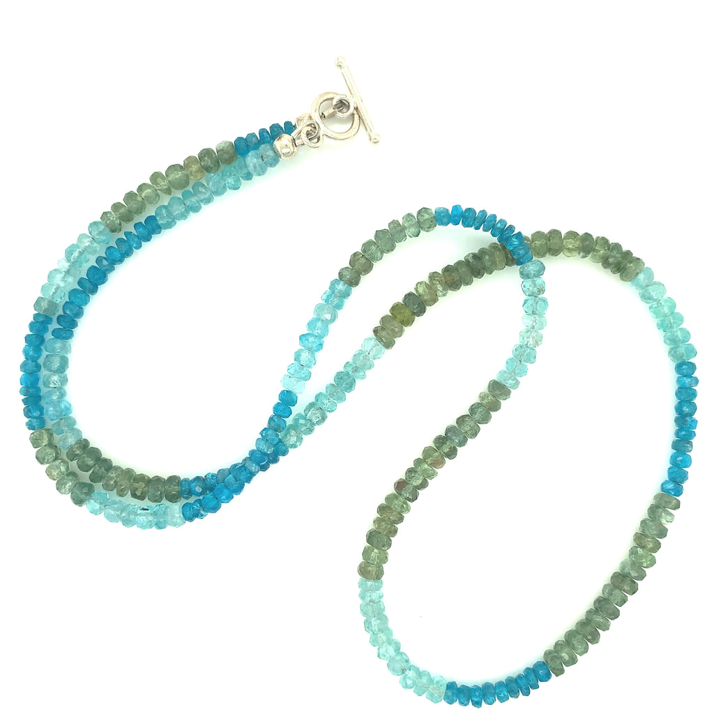 Genuine Blue Fluorite sterling silver necklace, blue and Sterling Silver Necklace