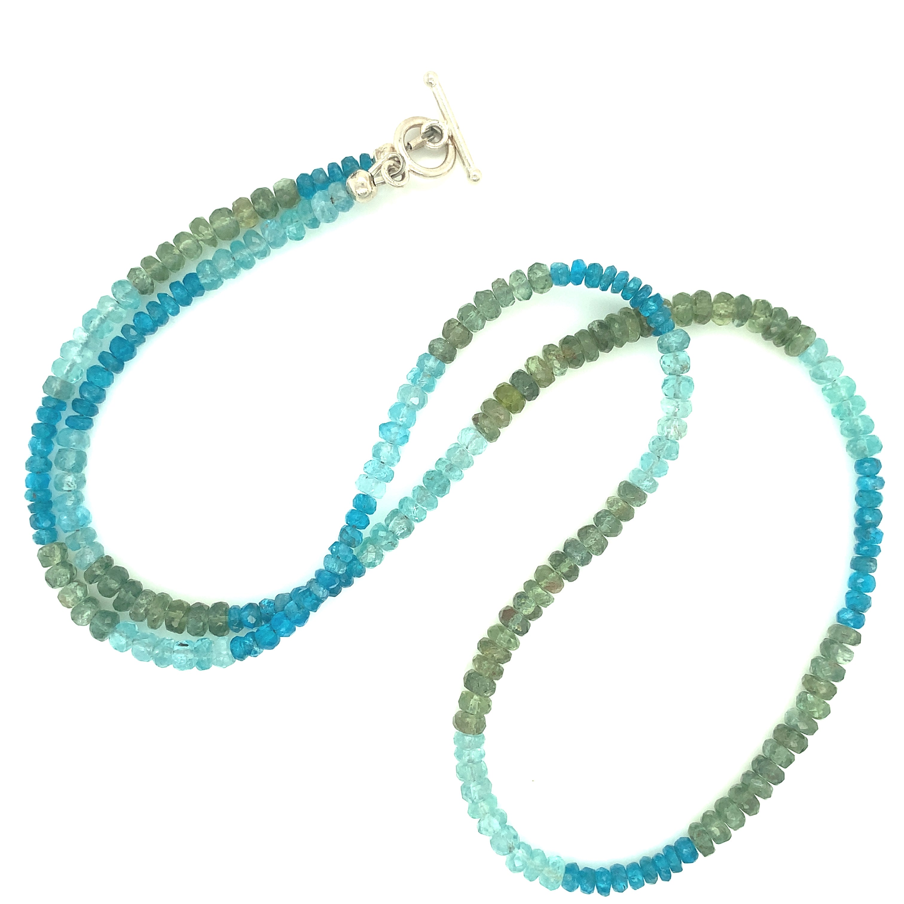 Genuine Blue Fluorite sterling silver necklace, blue and Sterling Silver Necklace