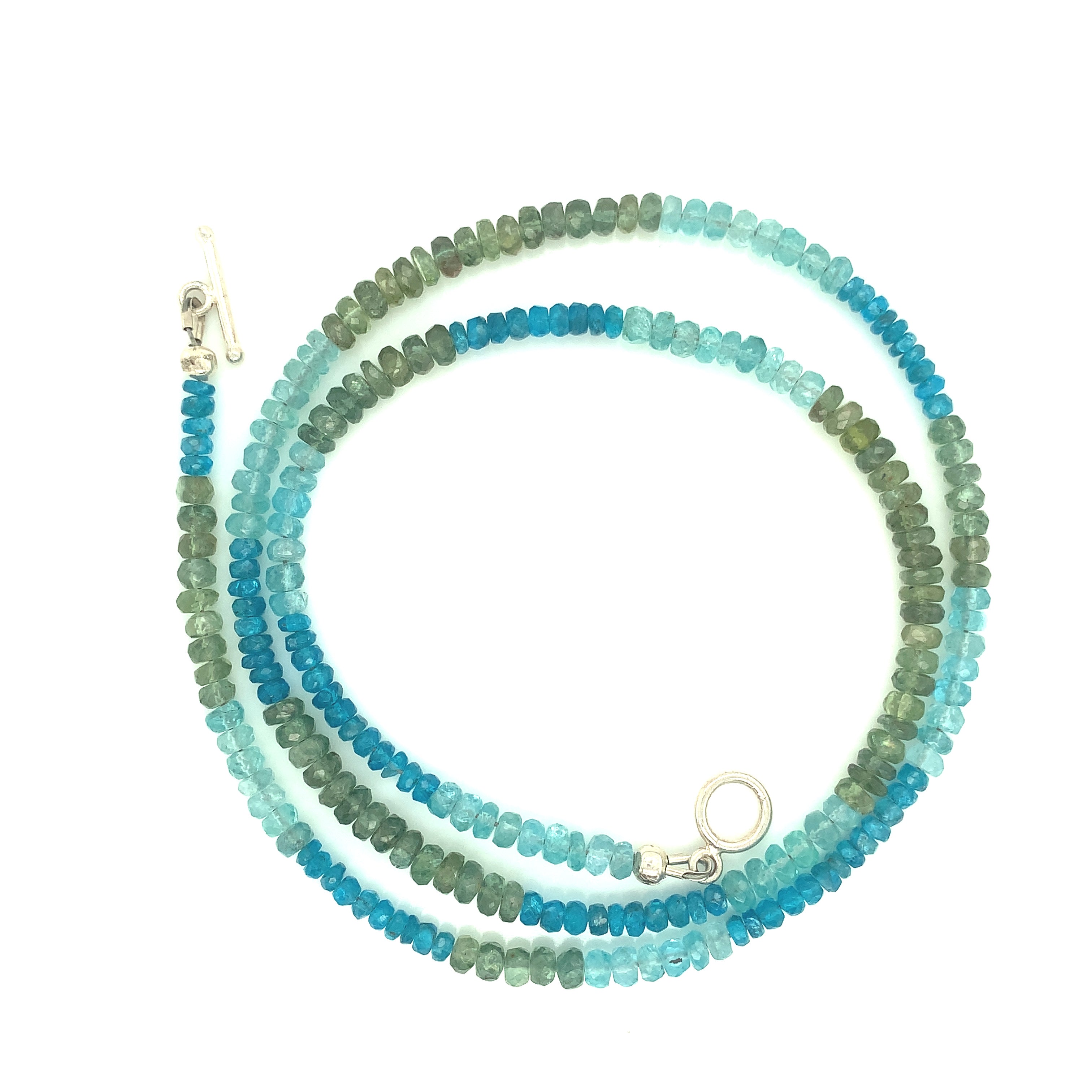 Genuine Blue Fluorite sterling silver necklace, blue and Sterling Silver Necklace