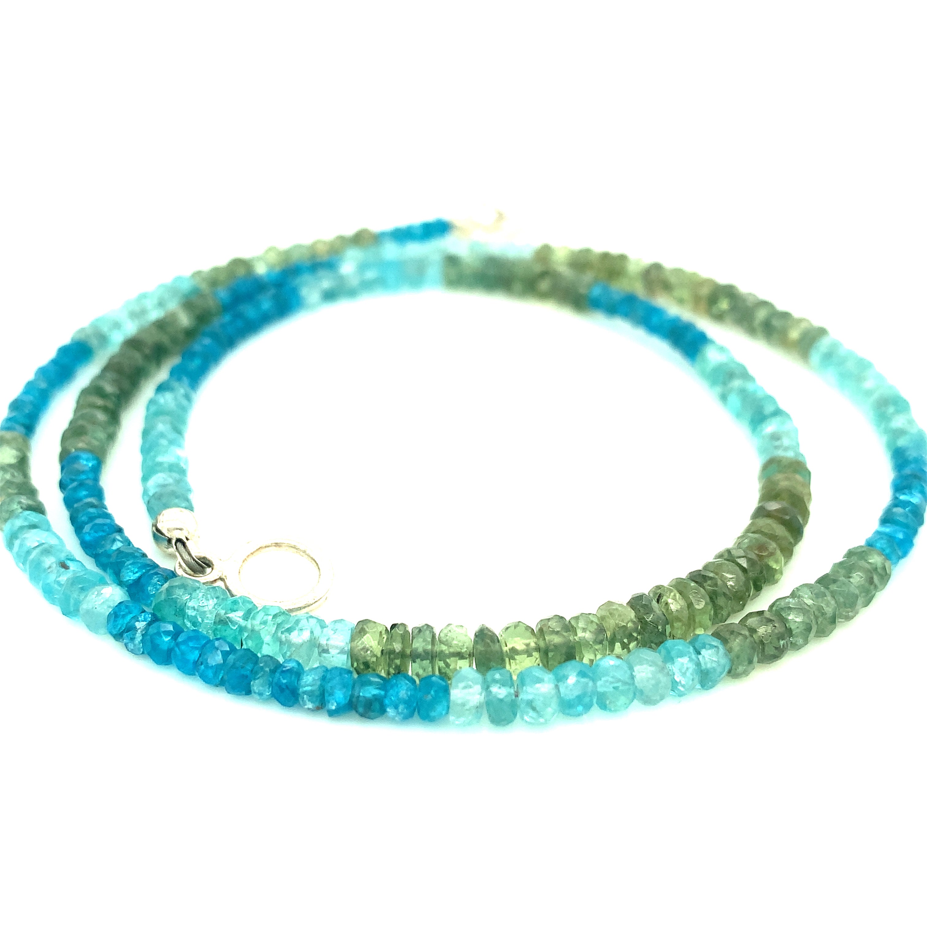 Genuine Blue Fluorite sterling silver necklace, blue and Sterling Silver Necklace