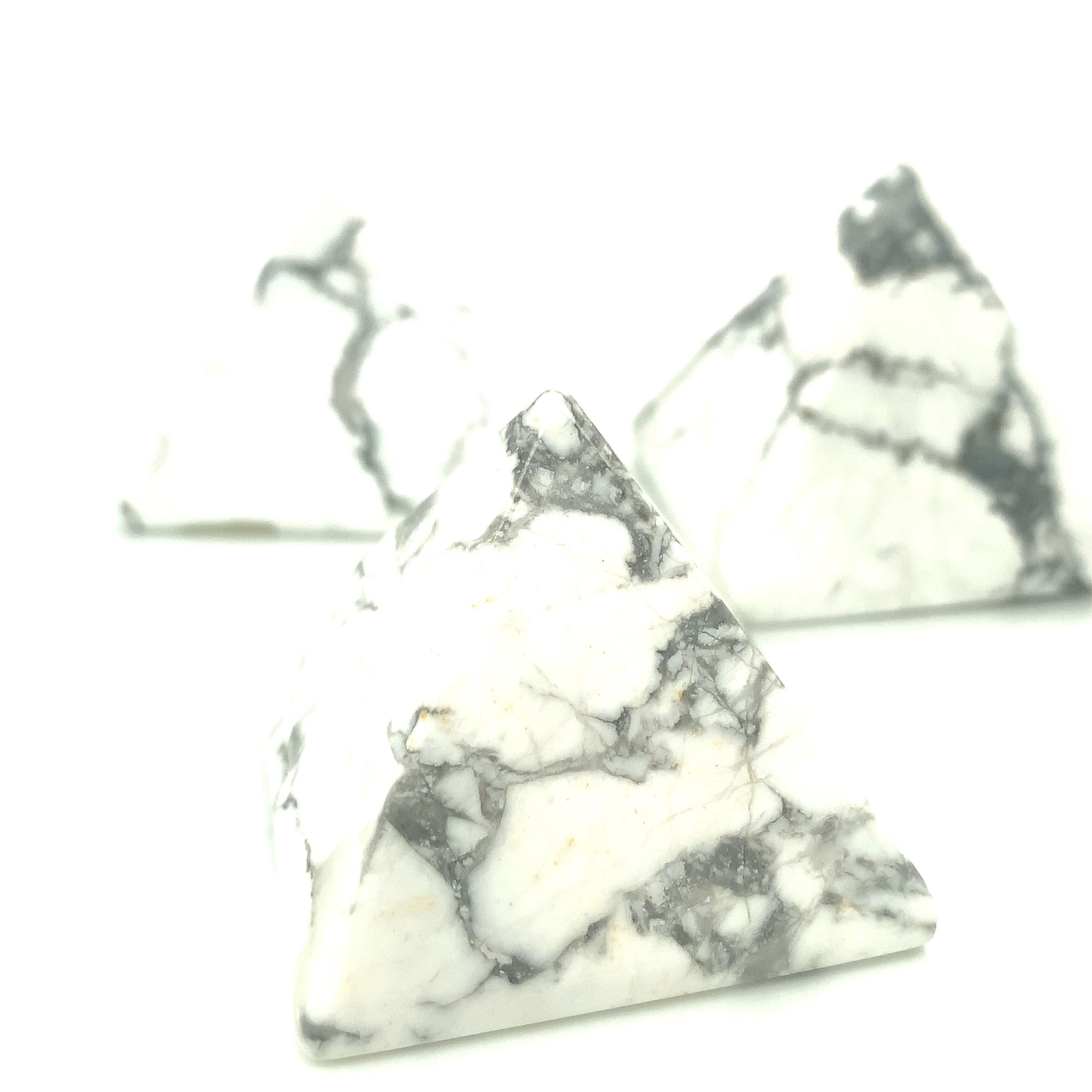 Howlite  gemstone pyramid