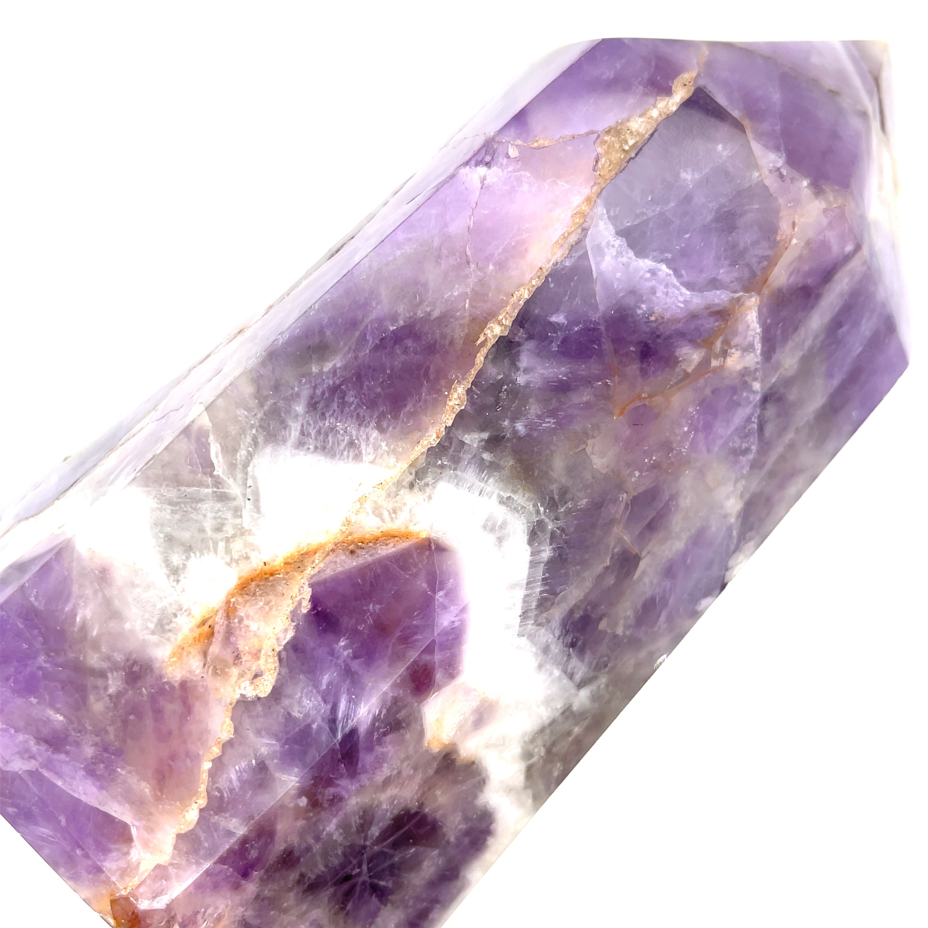 Chevron Amethyst Gemstone Tower