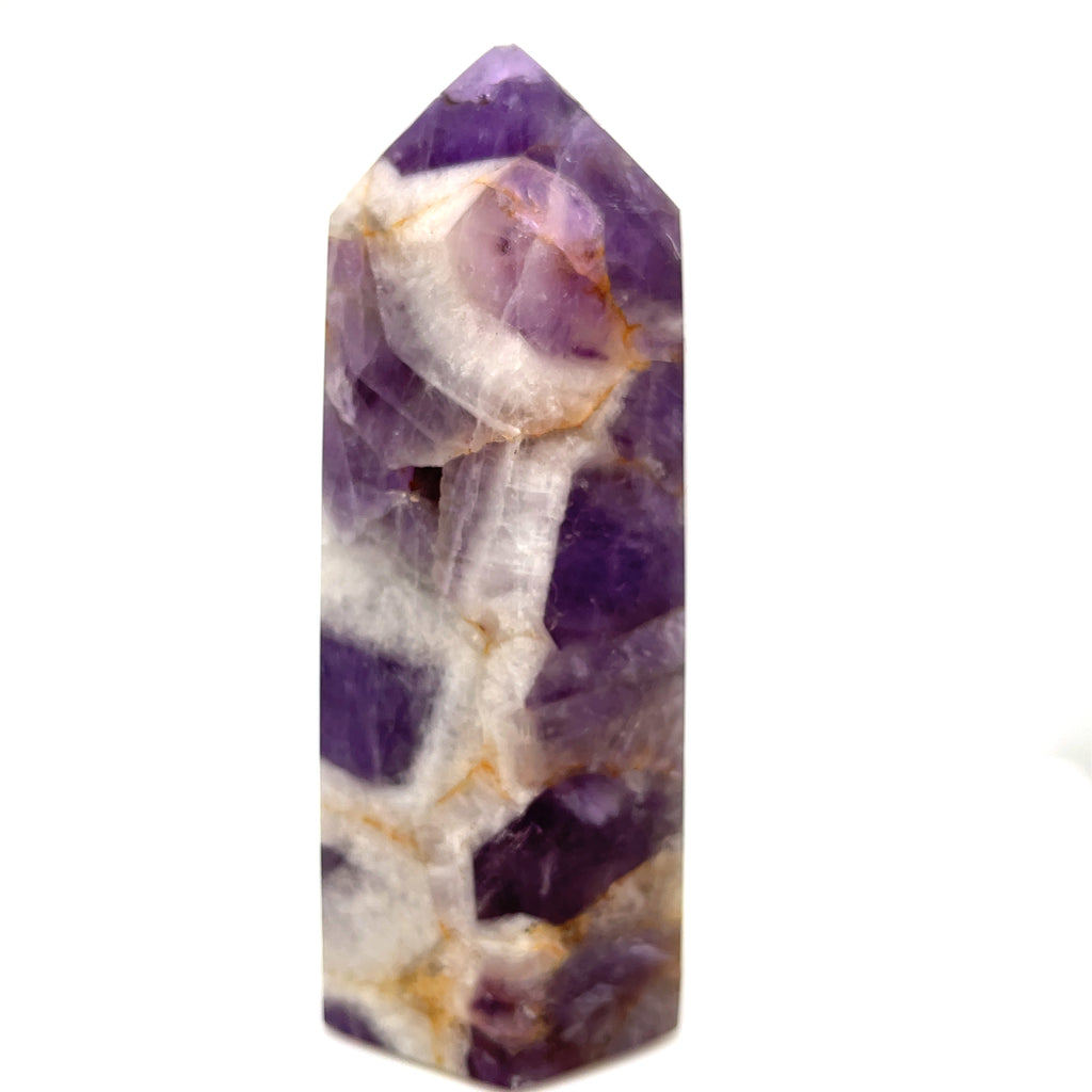 Chevron Amethyst Gemstone Tower