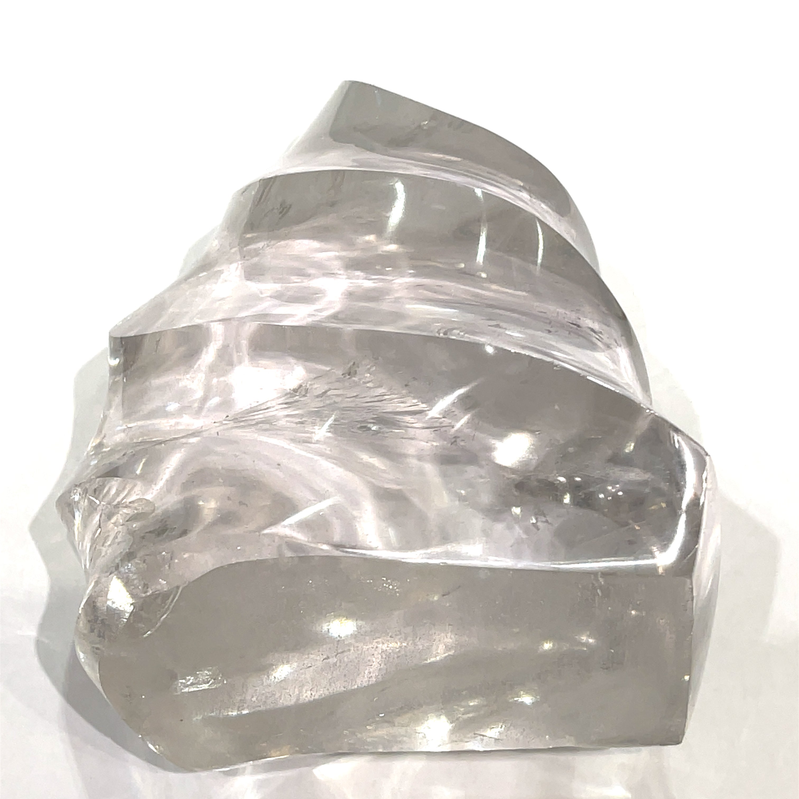 Clear Quartz Gemstone Flame carvings