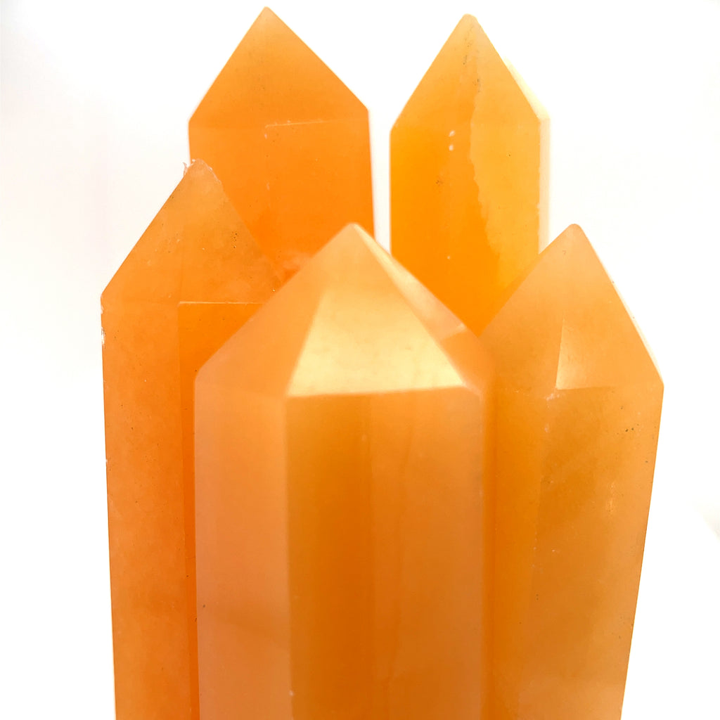 Orange Calcite Gemstone Tower
