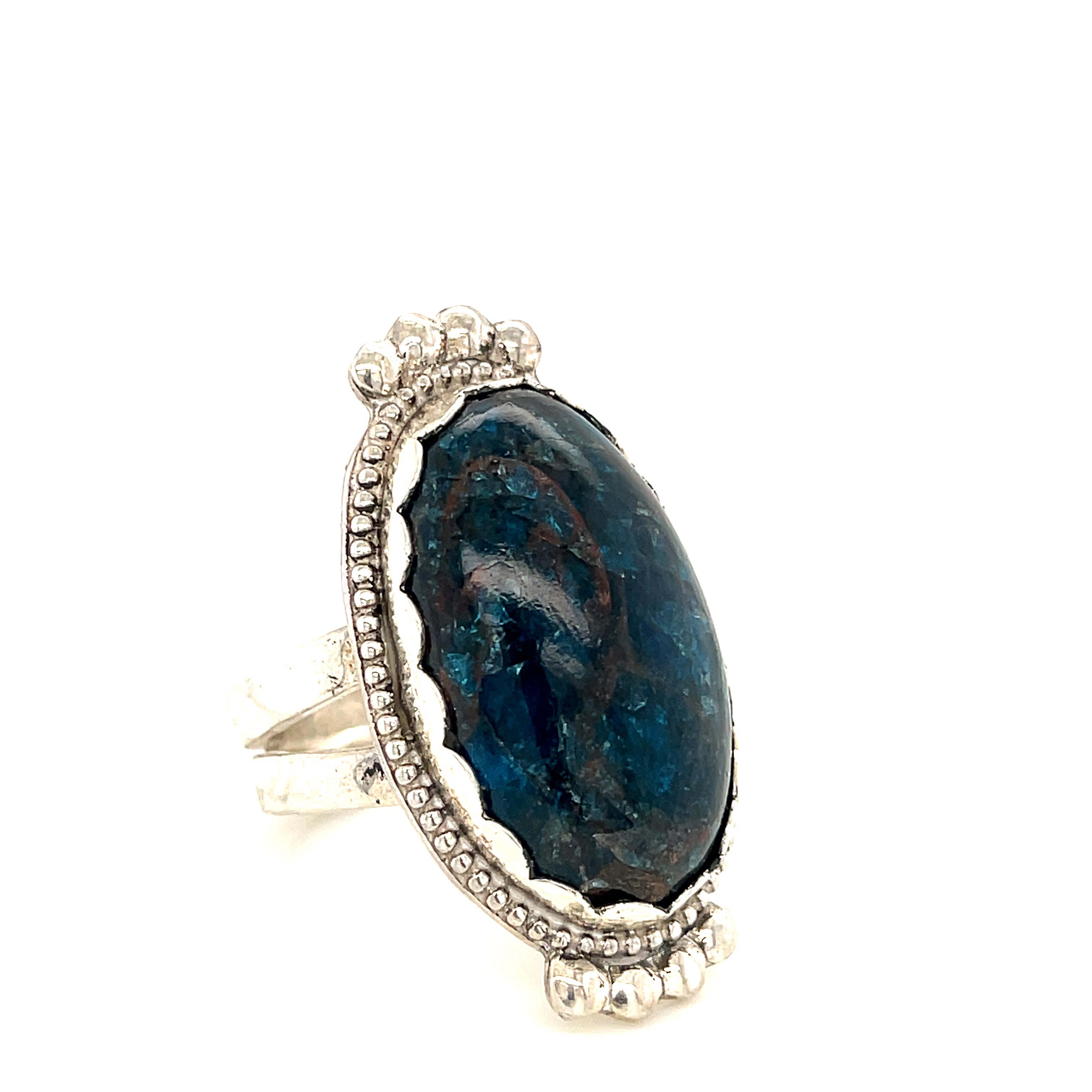 Blue Apatite Gemstone ring,  Sterling Silver ring, size 8, ring  Jewelry