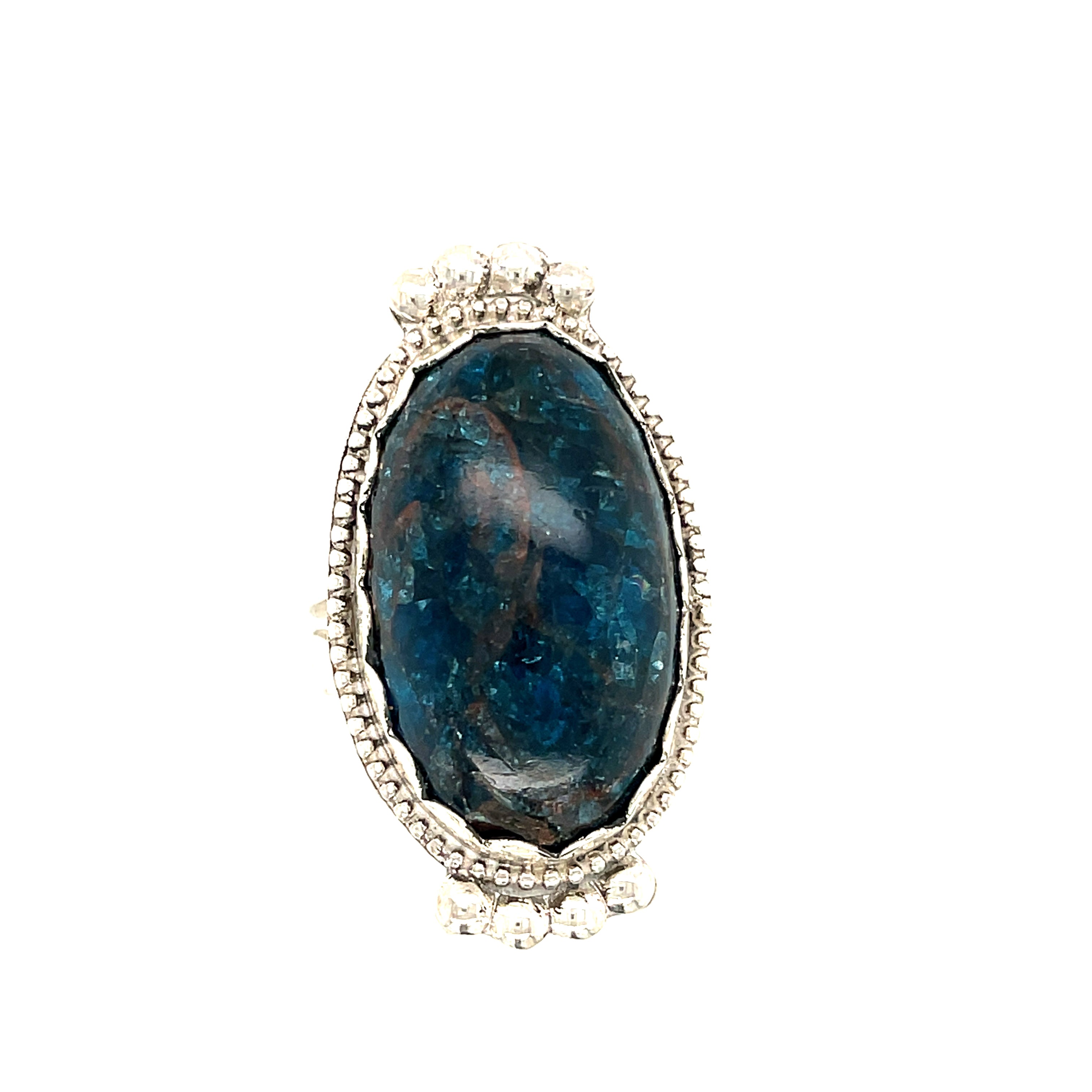 Blue Apatite Gemstone ring,  Sterling Silver ring, size 8, ring  Jewelry