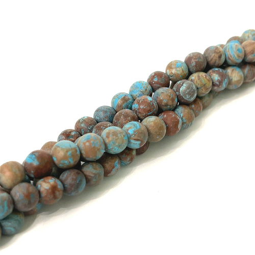 Blue Landscape gemstone strands, jewelry supplies