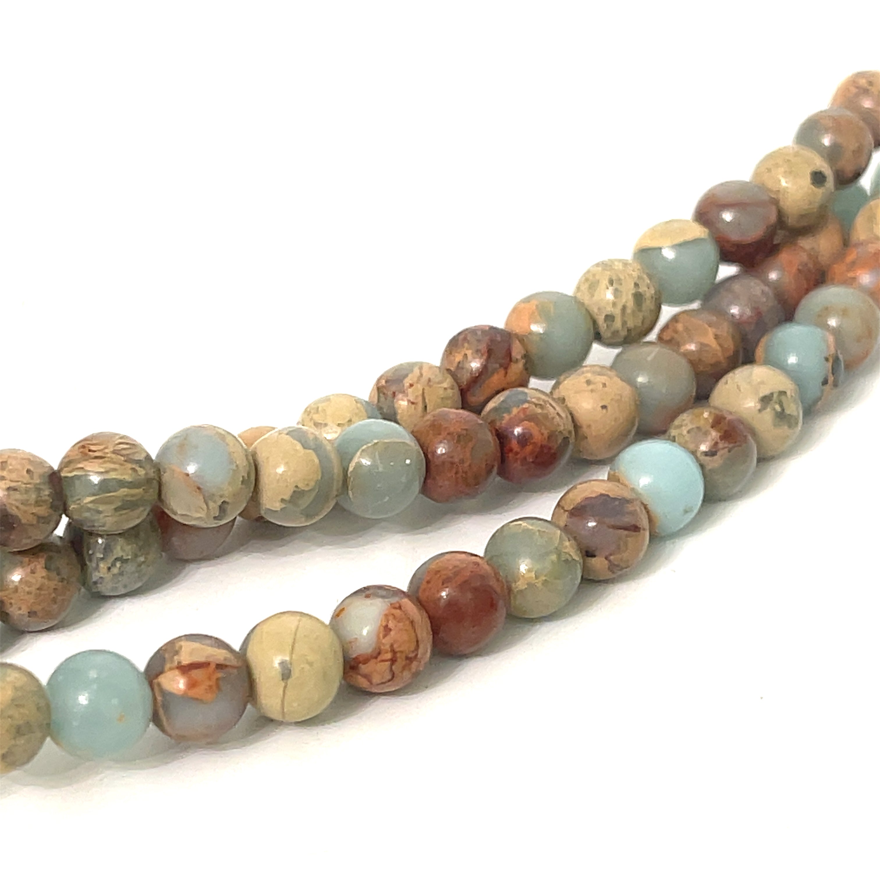 Aqua Terra Jasper gemstone strands, jewelry supplies