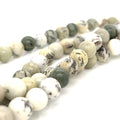 Dendritic Turquoise (Jasper) gemstone strands 16'' (South Africa), Jewelry supplies