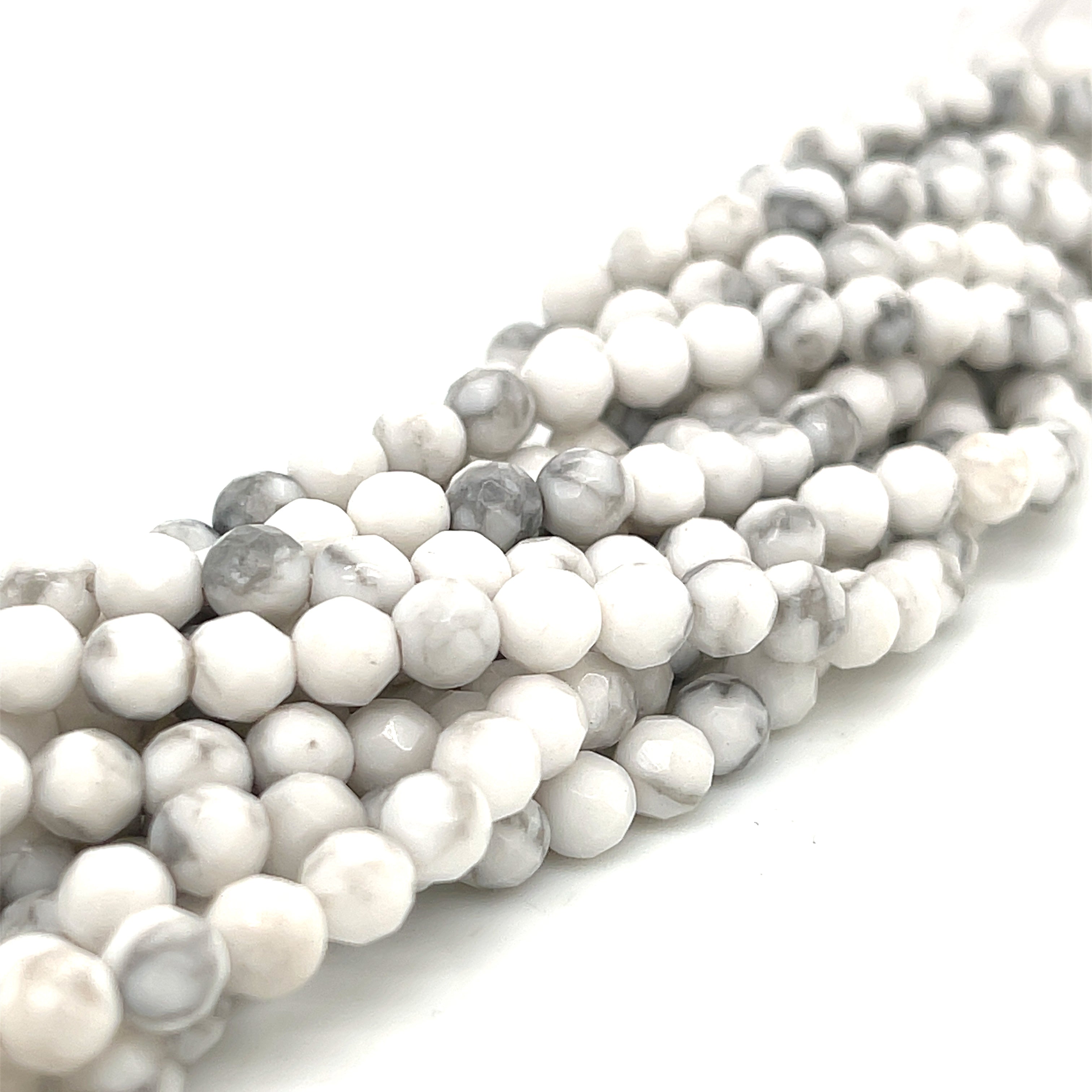 White Howlite Gemstone Strands, Jewelry supplies