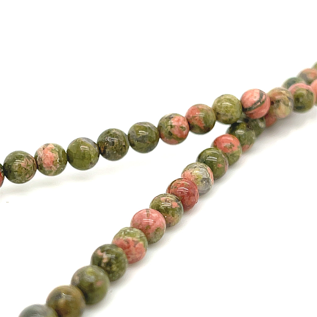 Unakite Gemstone Strands, Jewelry supplies