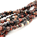 Mexican Red Snowflake Jasper Gemstone Strands