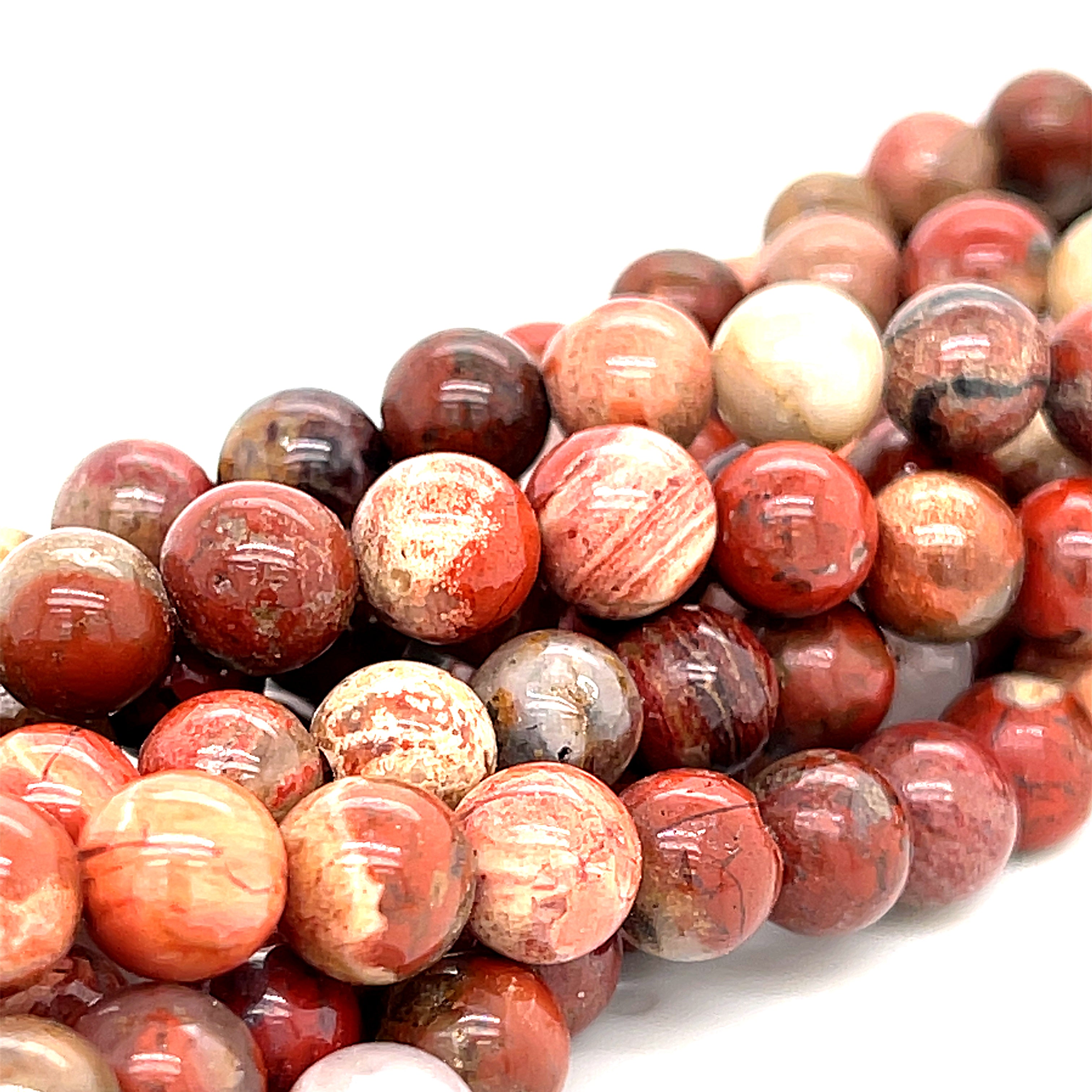 Red Malachite Gemstone Strands