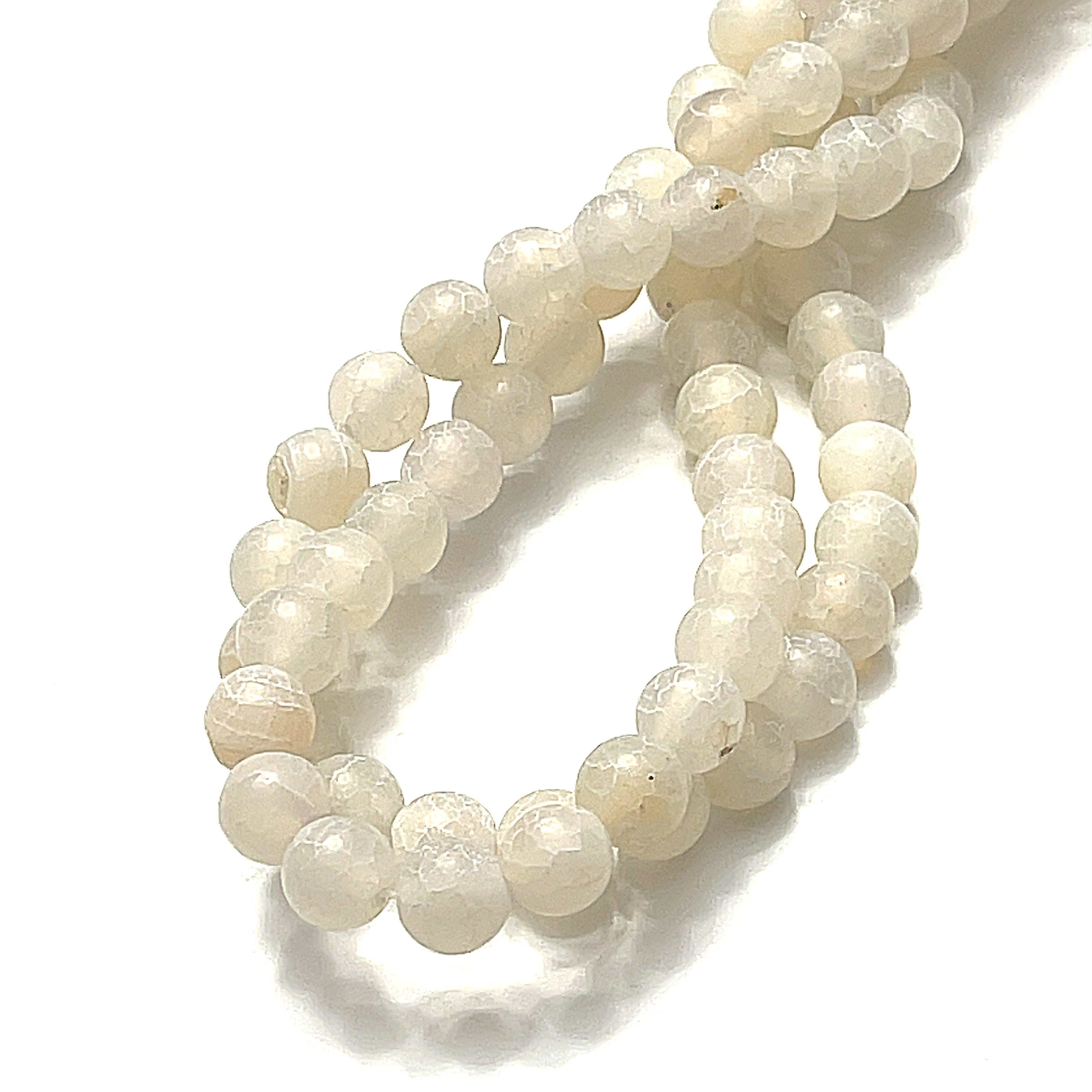 White Agate gemstone Strands