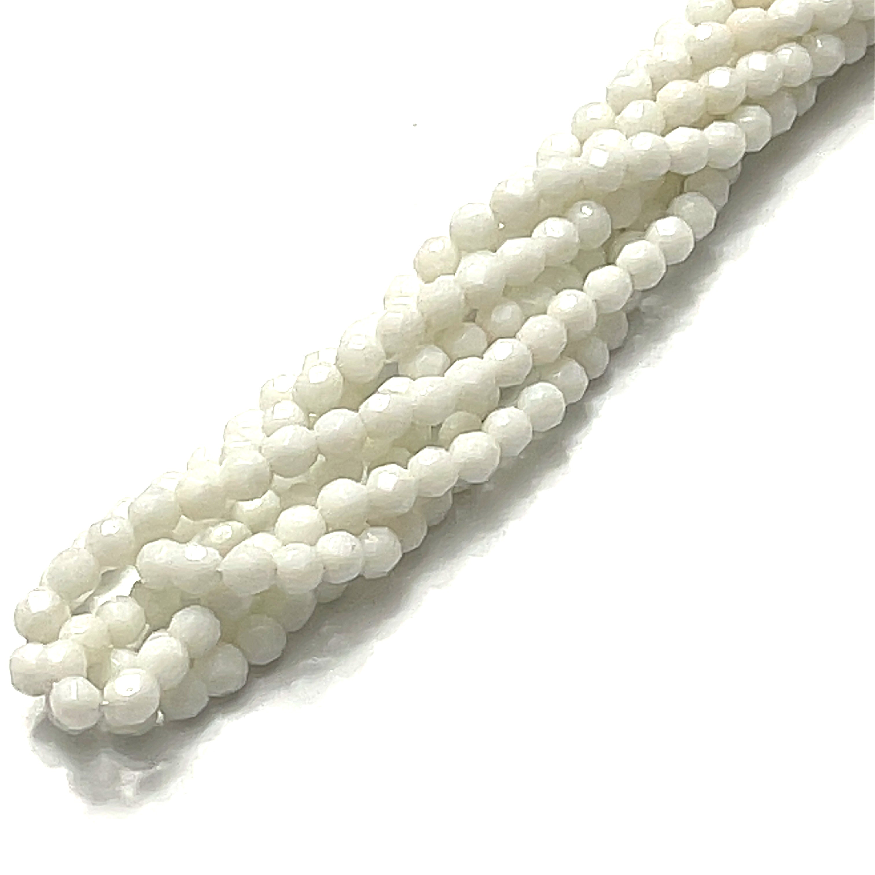 White Jade Gemstone Strands