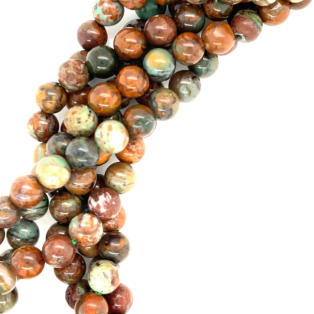 African Green Opal gemstone strands (grade A), jewelry supply
