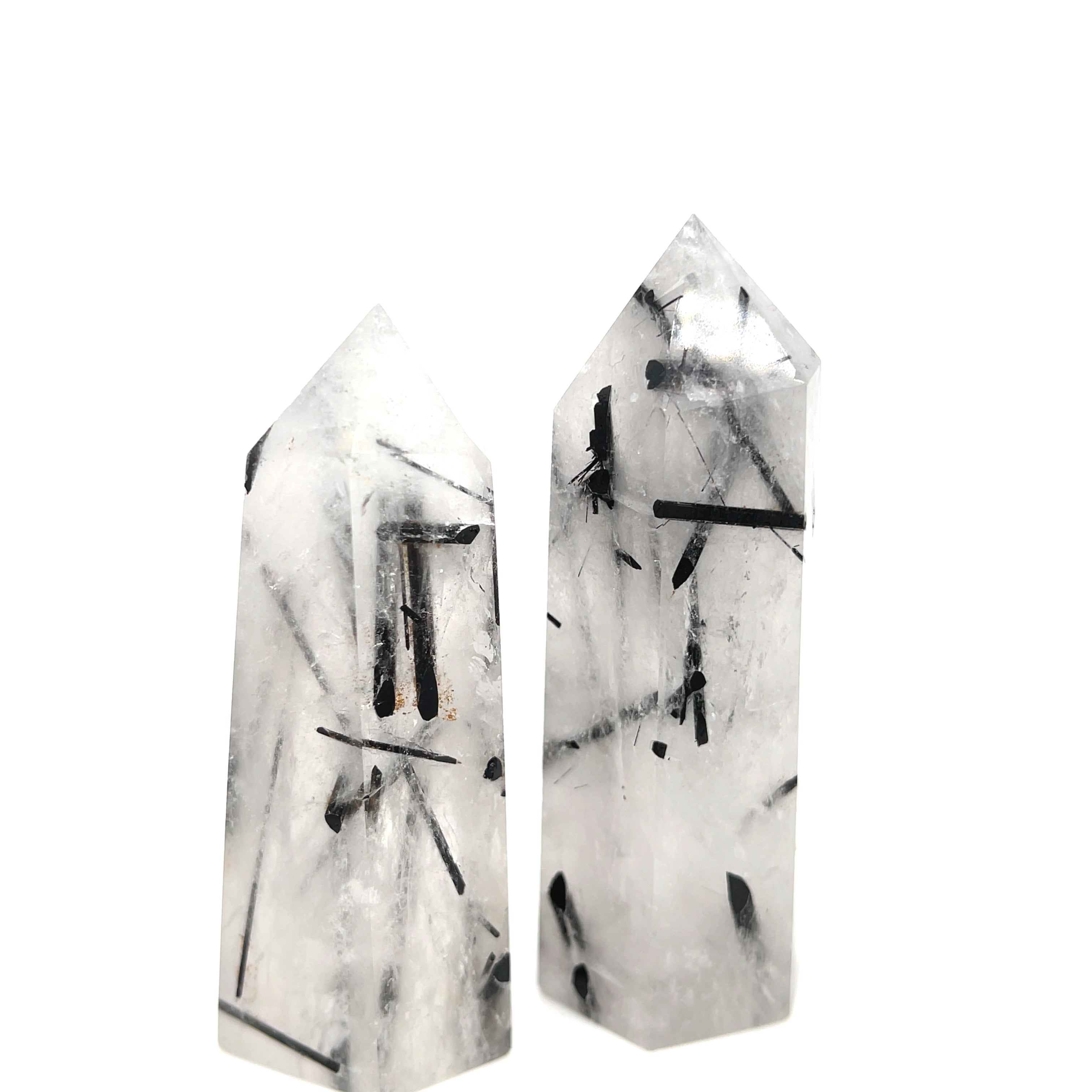 Tourmalinated Quartz gemstone Towers