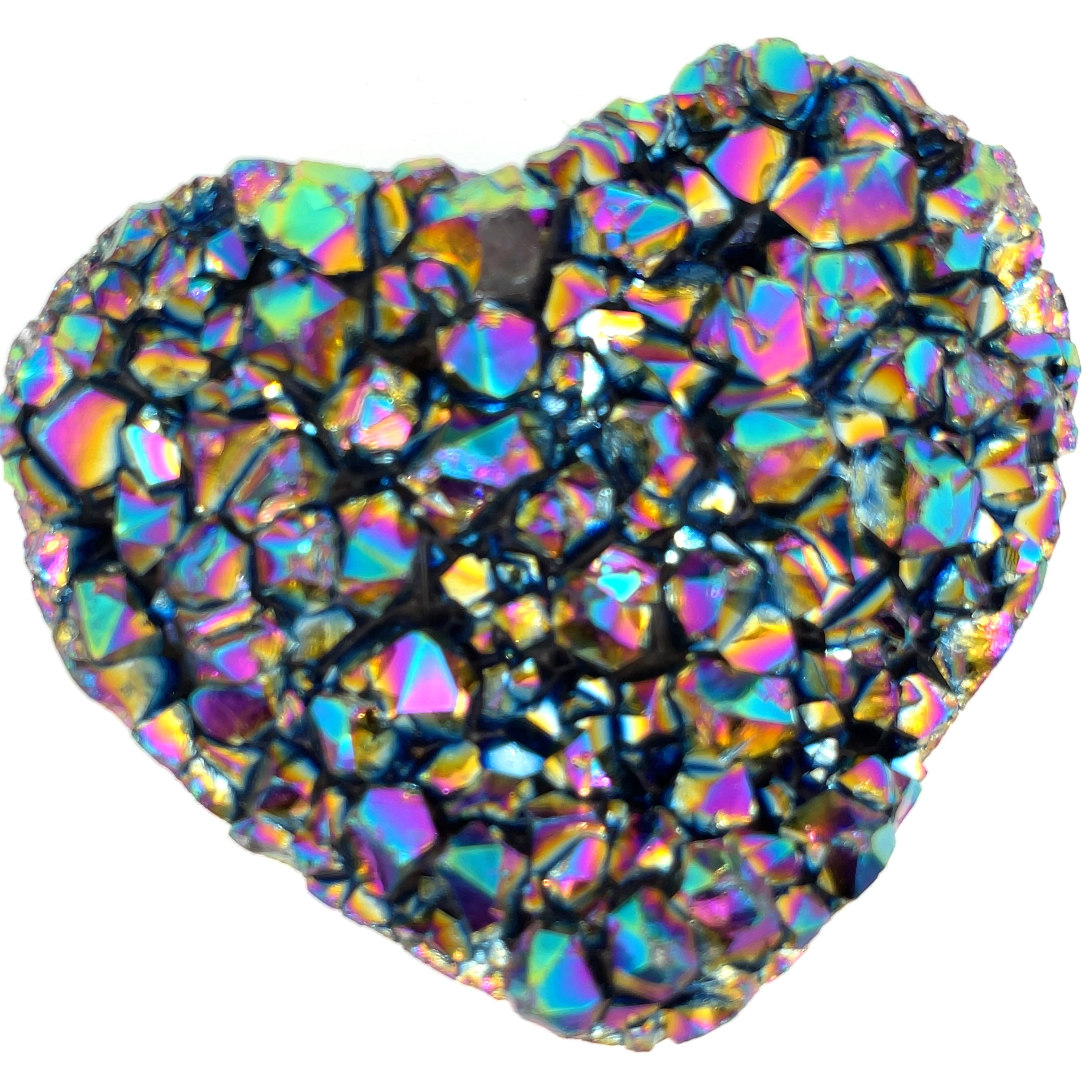 Titanium Quartz Gemstone Hearts  (Brazil)