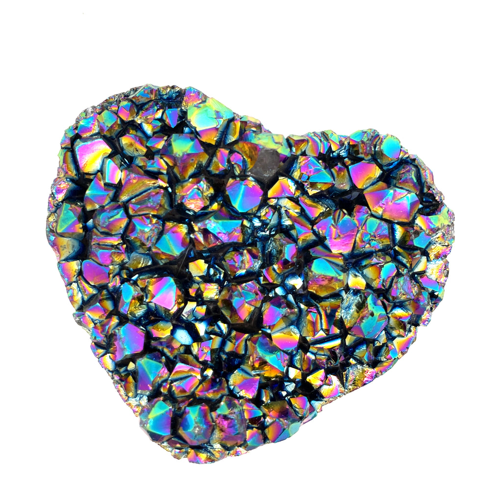 Titanium Quartz Gemstone Hearts  (Brazil)