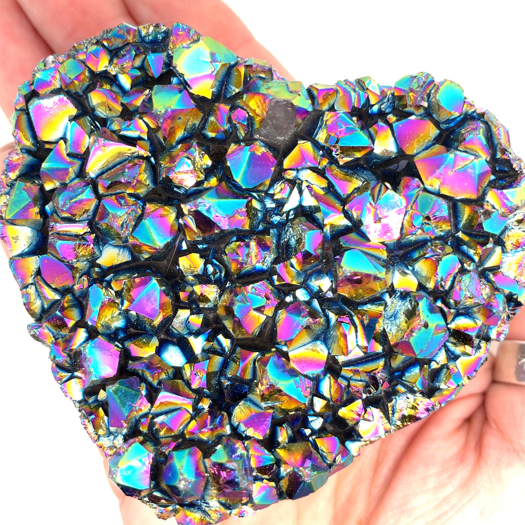 Titanium Quartz Gemstone Hearts  (Brazil)