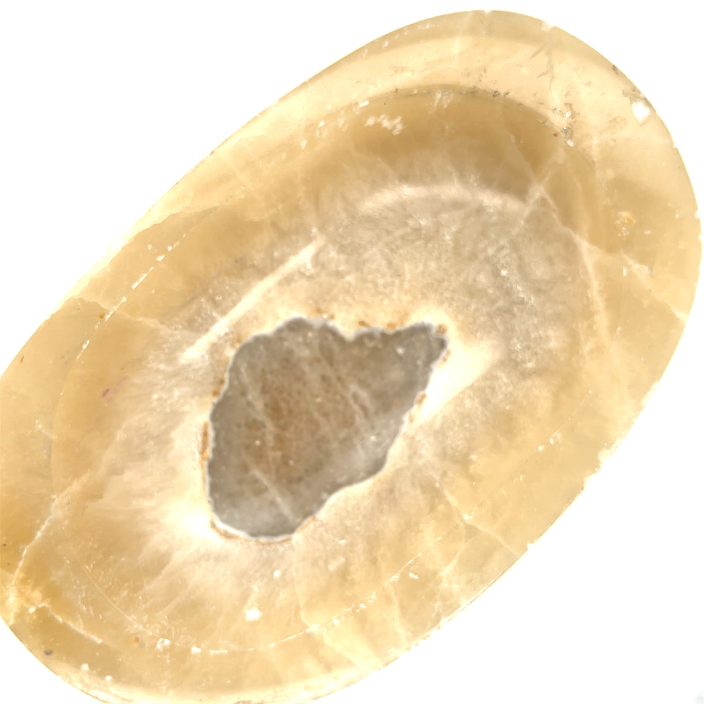 Honey Calcite Oval Gemstone Bowl