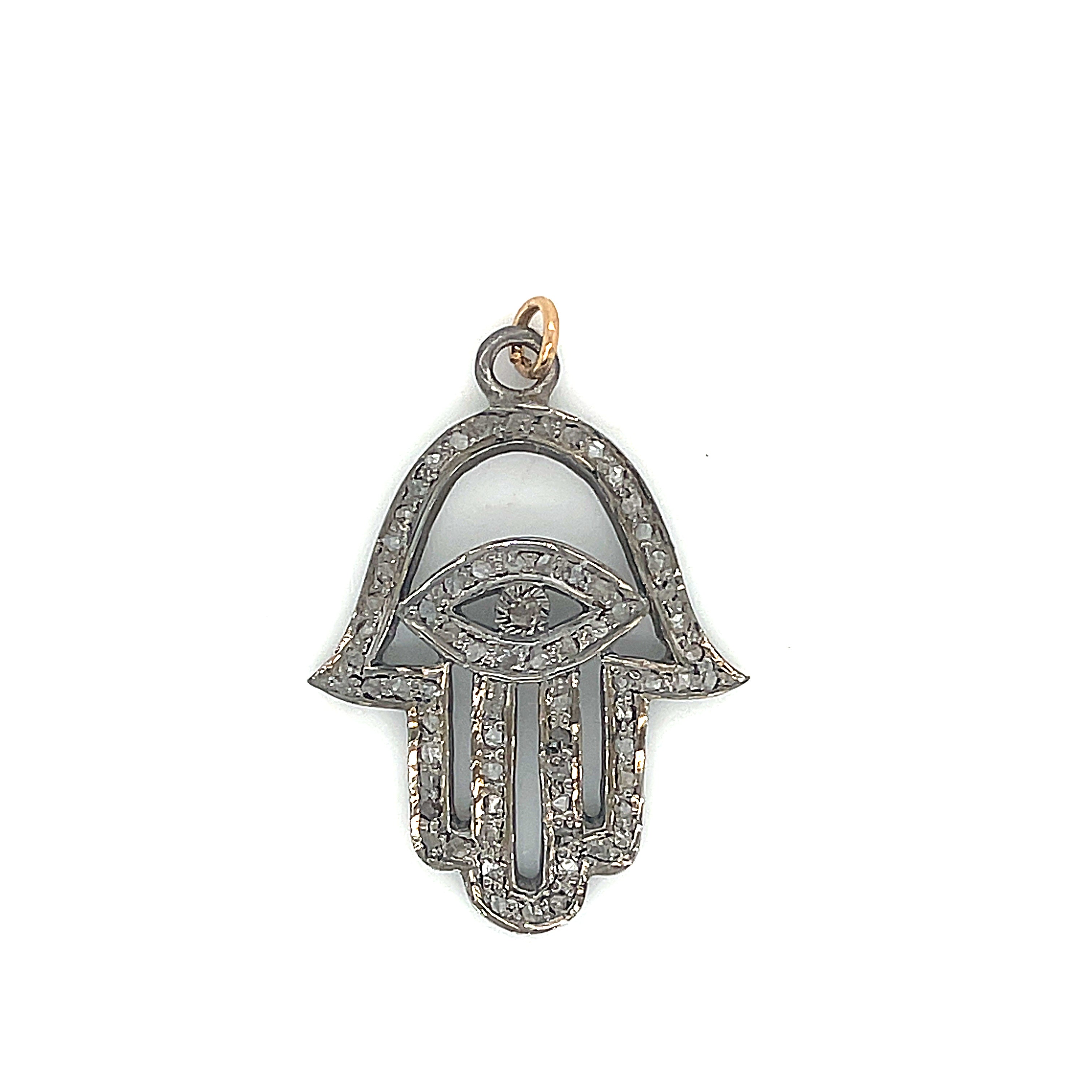 Paved Diamond Pendants, Humza, Lotus flower, branch