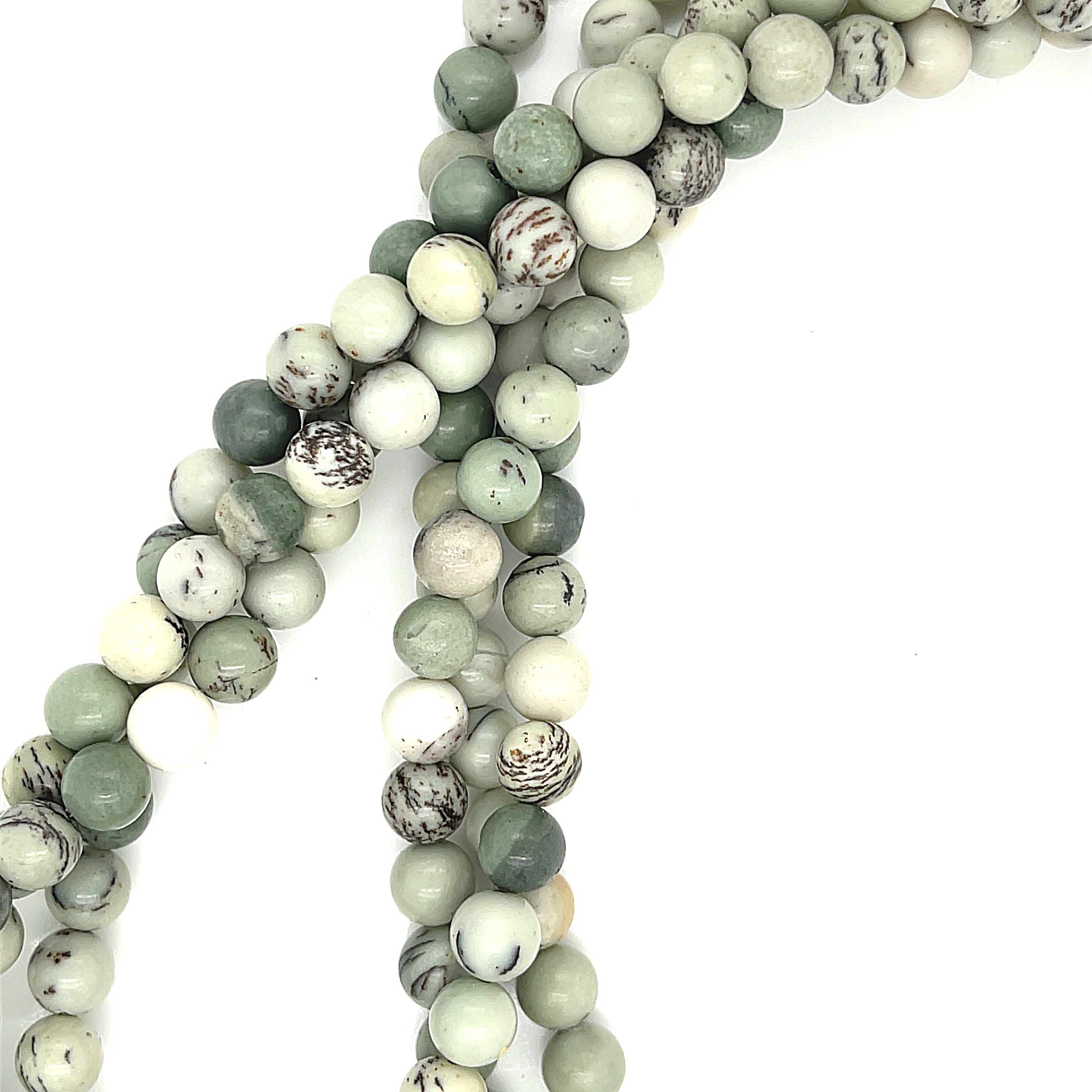 Dendritic Turquoise (Jasper) gemstone strands 16'' (South Africa), Jewelry supplies
